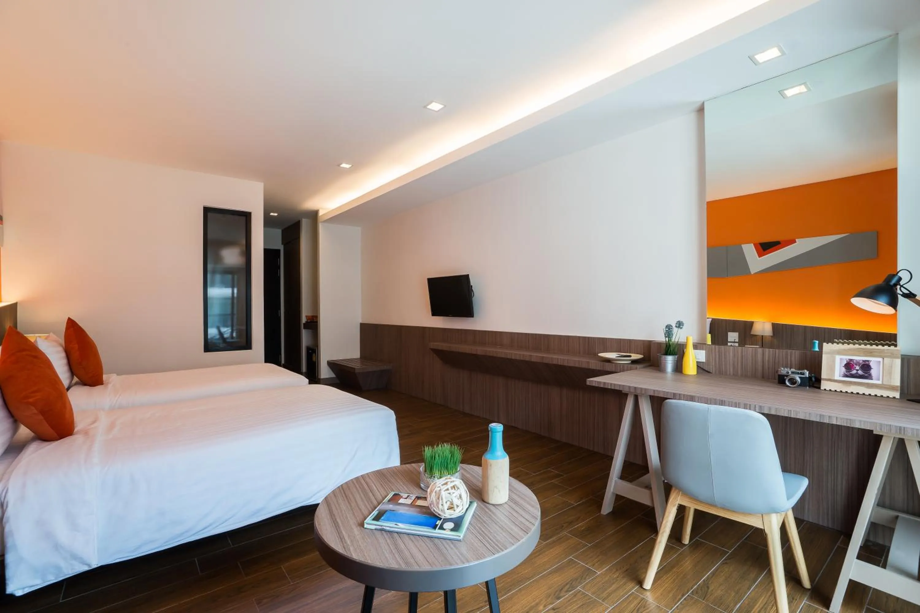 Bed in J Inspired Hotel Pattaya