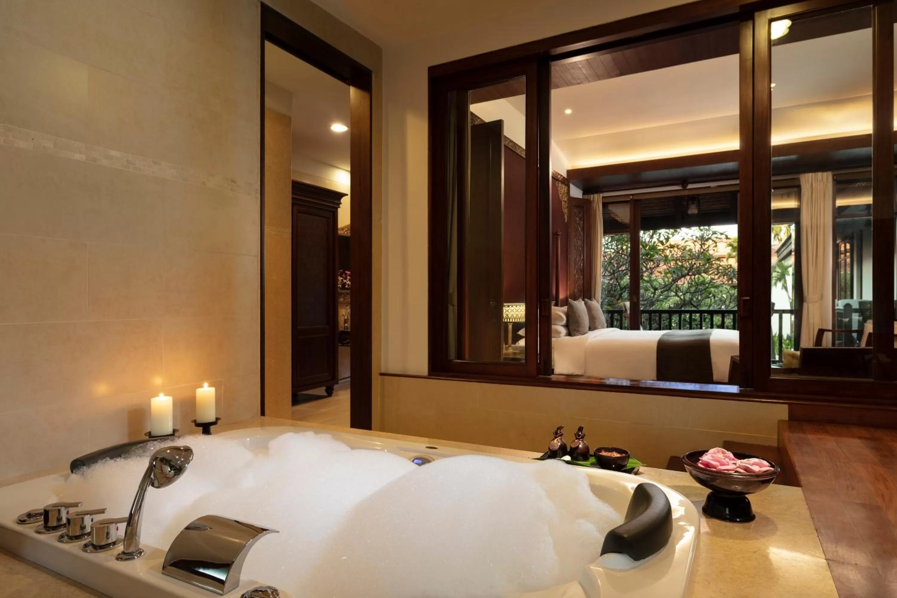 Hot Tub, Bed in Anantara Angkor Resort