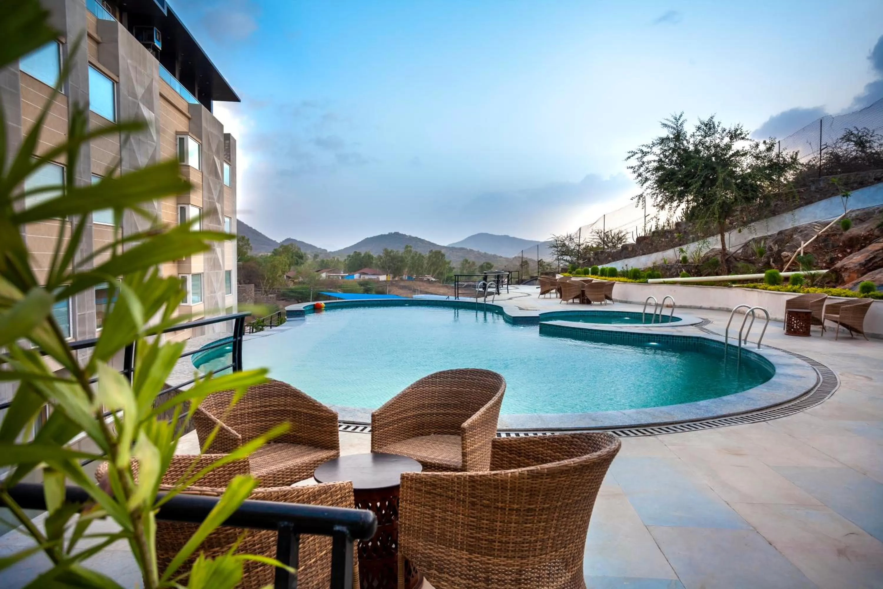 Swimming pool in jüSTa Sajjangarh Resort & Spa, Udaipur