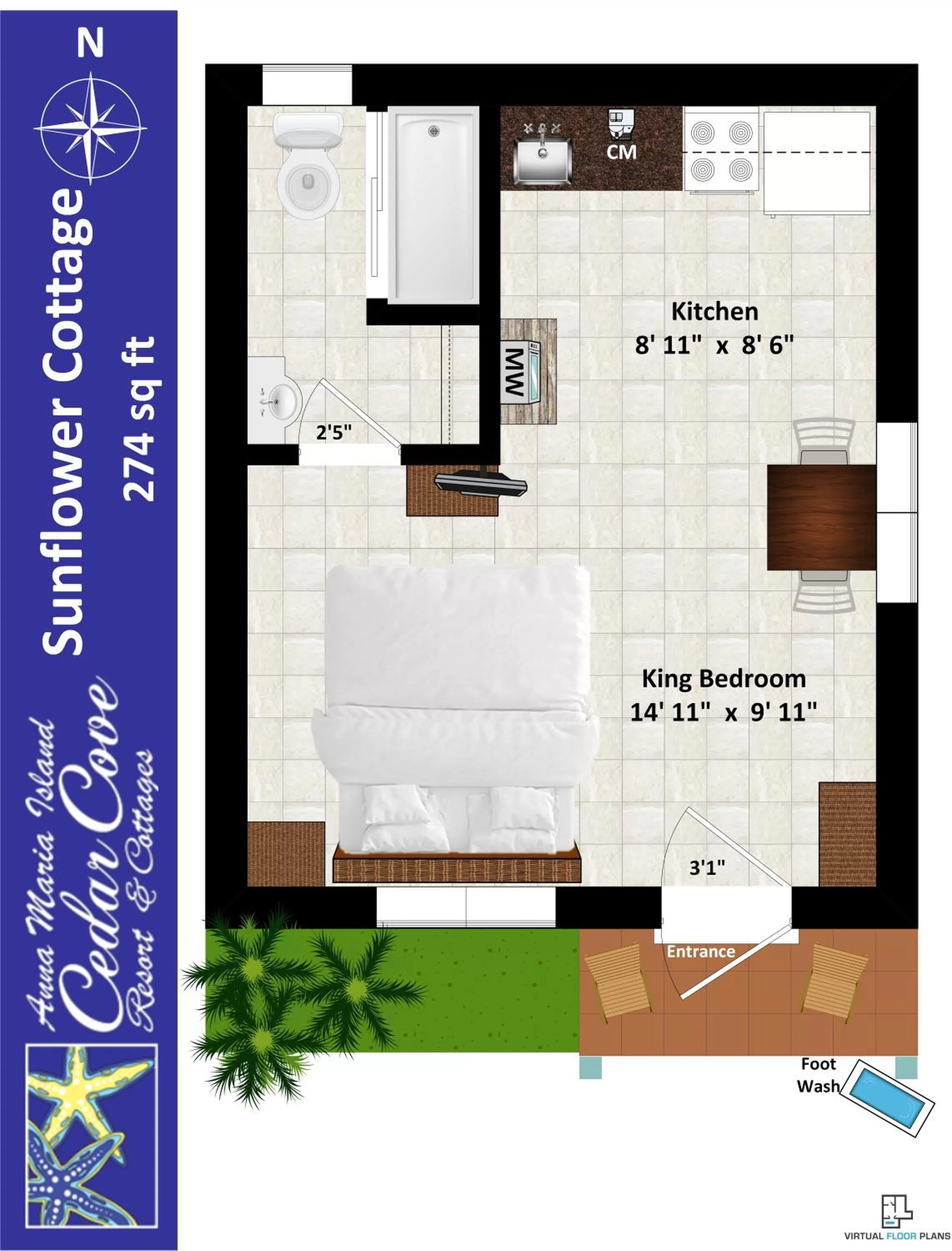 Floor plan in Cedar Cove Resort & Cottages