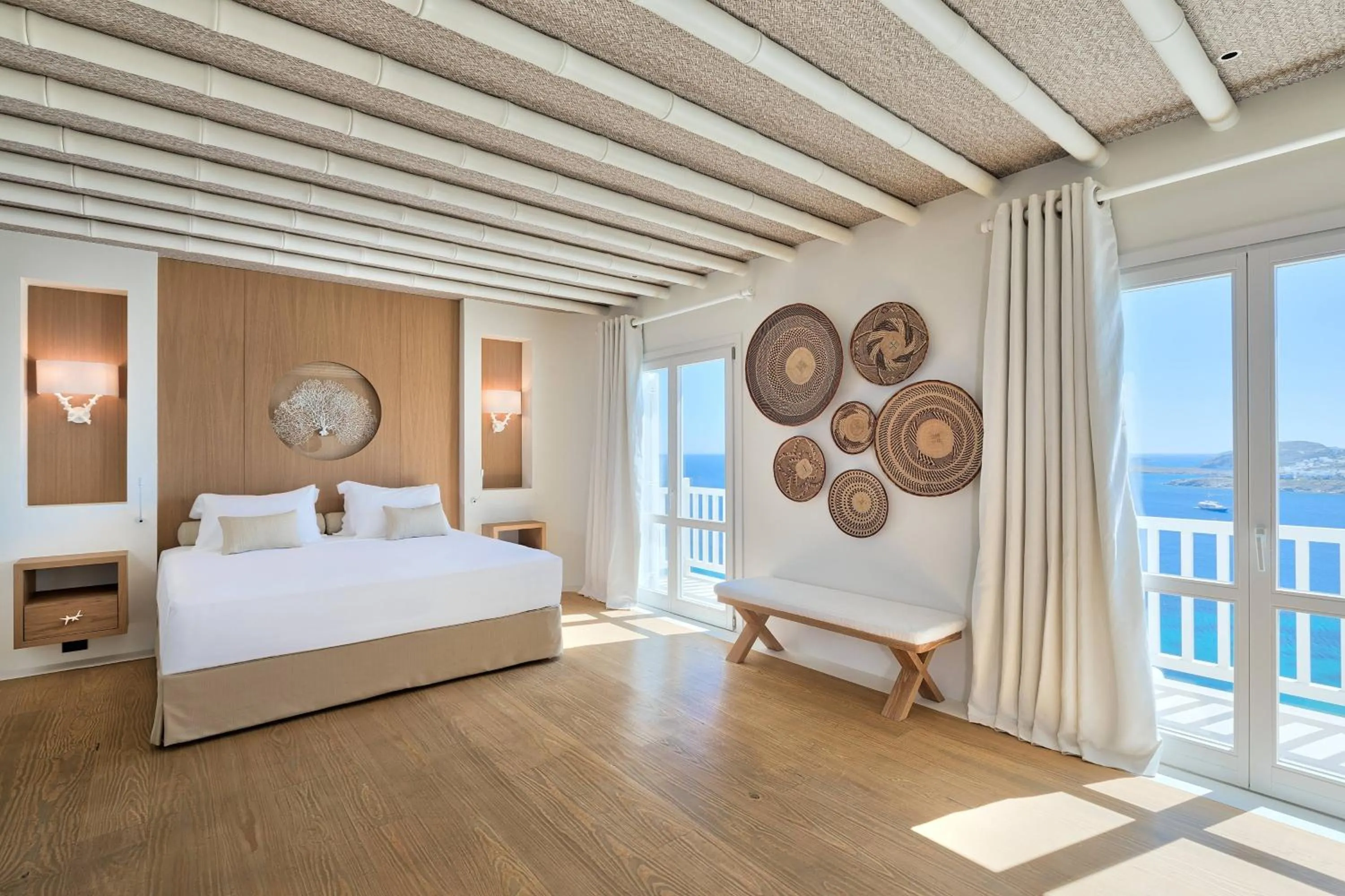 Bedroom, Bed in Santa Marina, A Luxury Collection Resort, Mykonos
