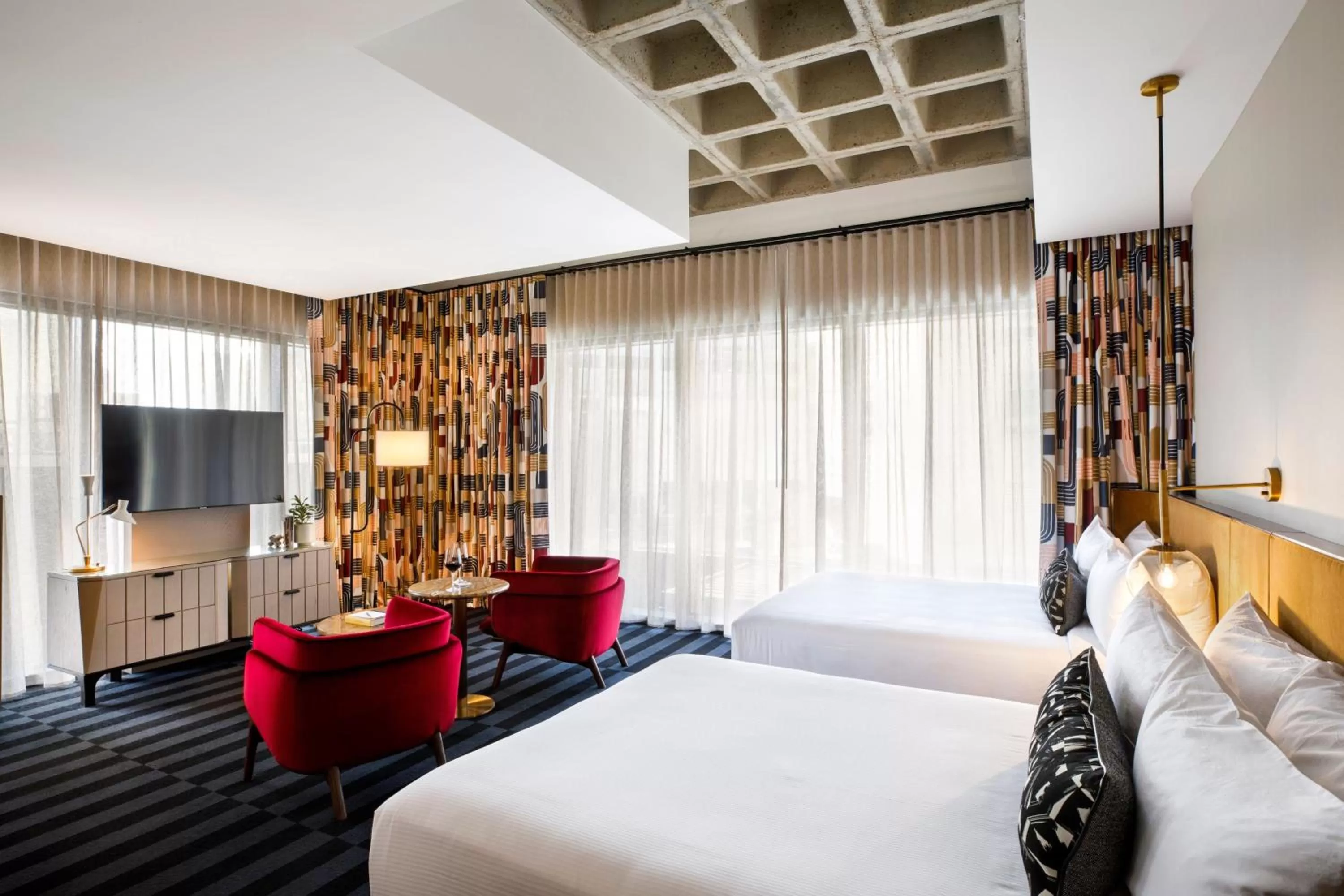 Bedroom, Bed in Hotel Indy, Indianapolis, a Tribute Portfolio Hotel