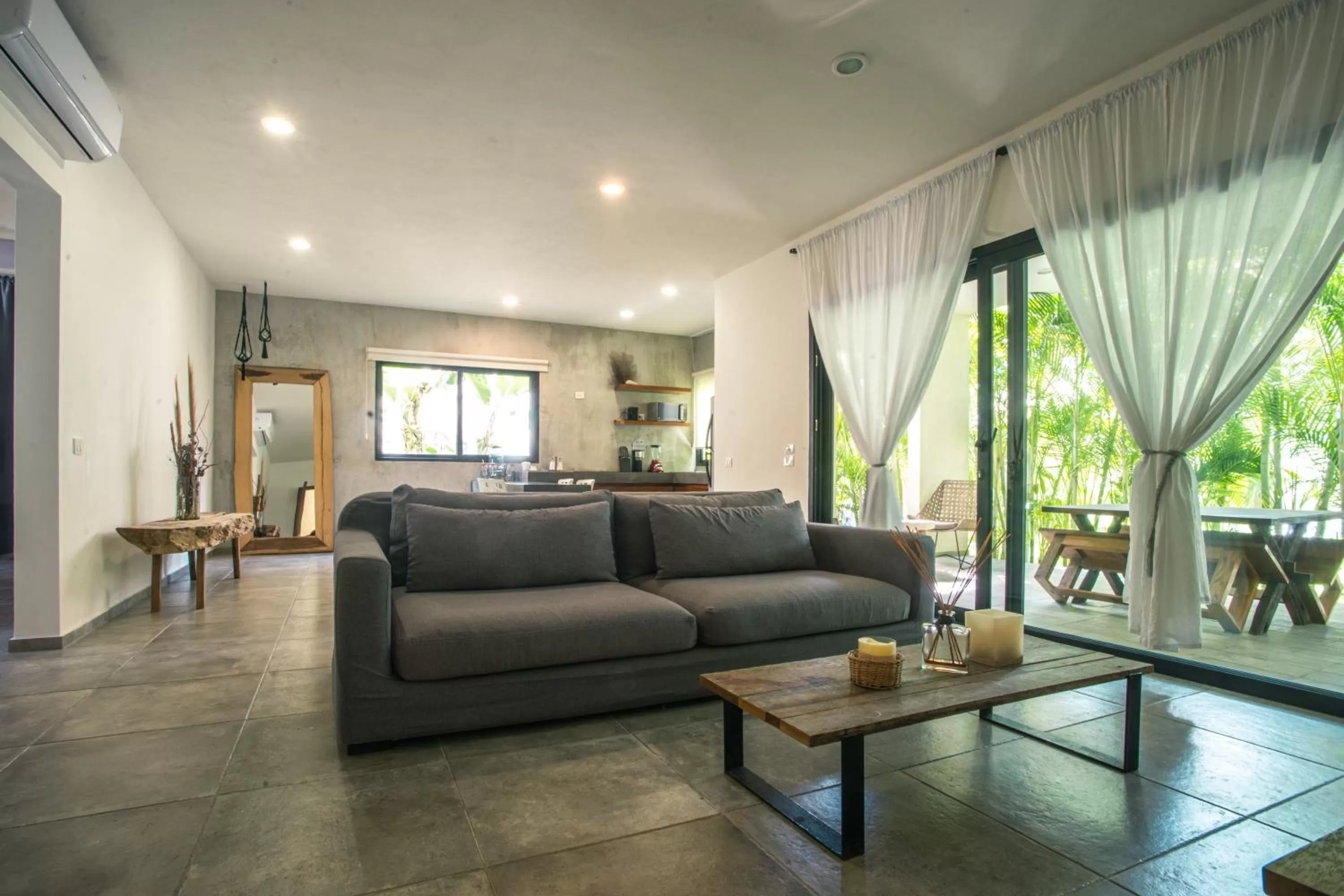 Living room in Panacea Condo Tulum