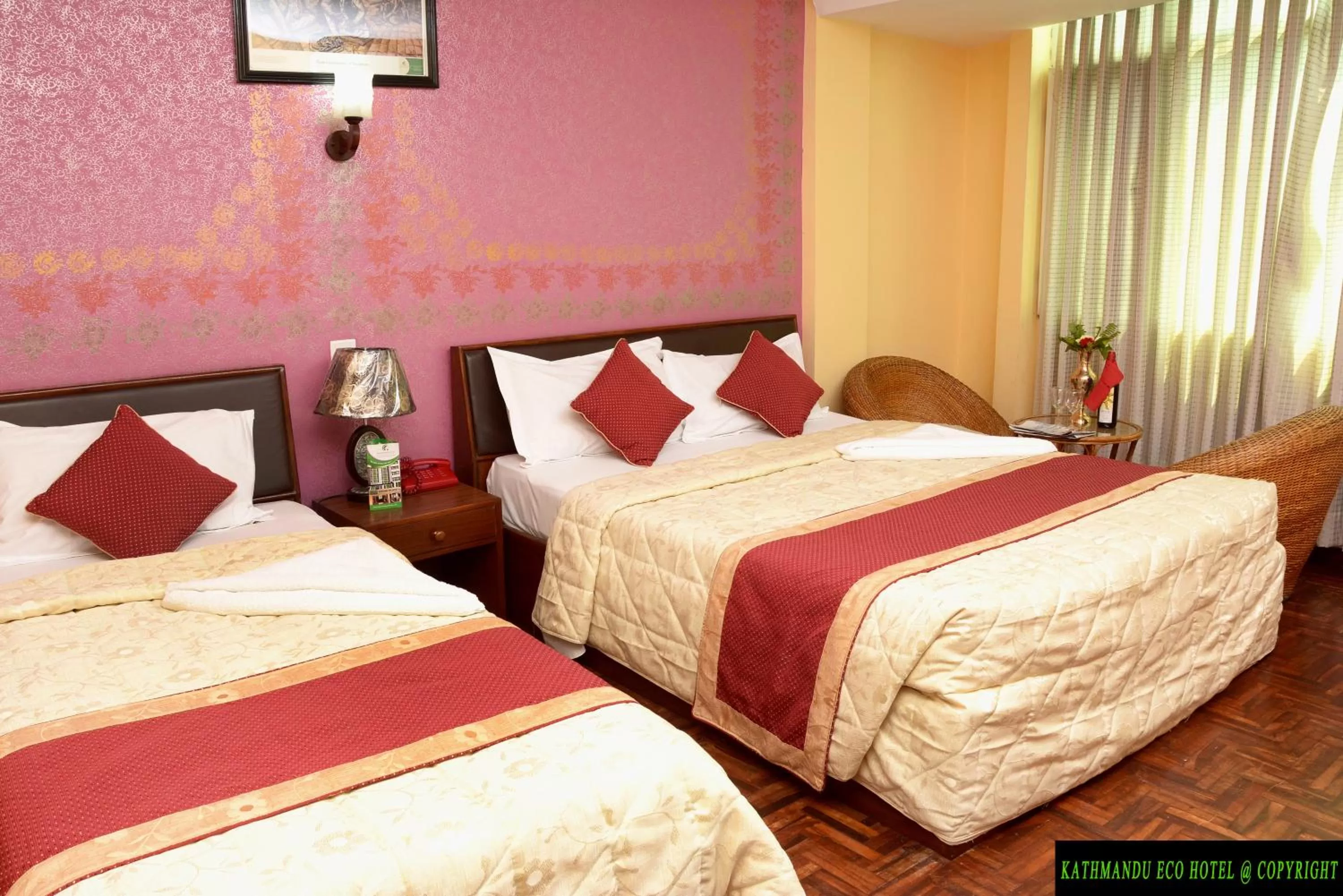 Seating area, Bed in Kathmandu Eco Hotel