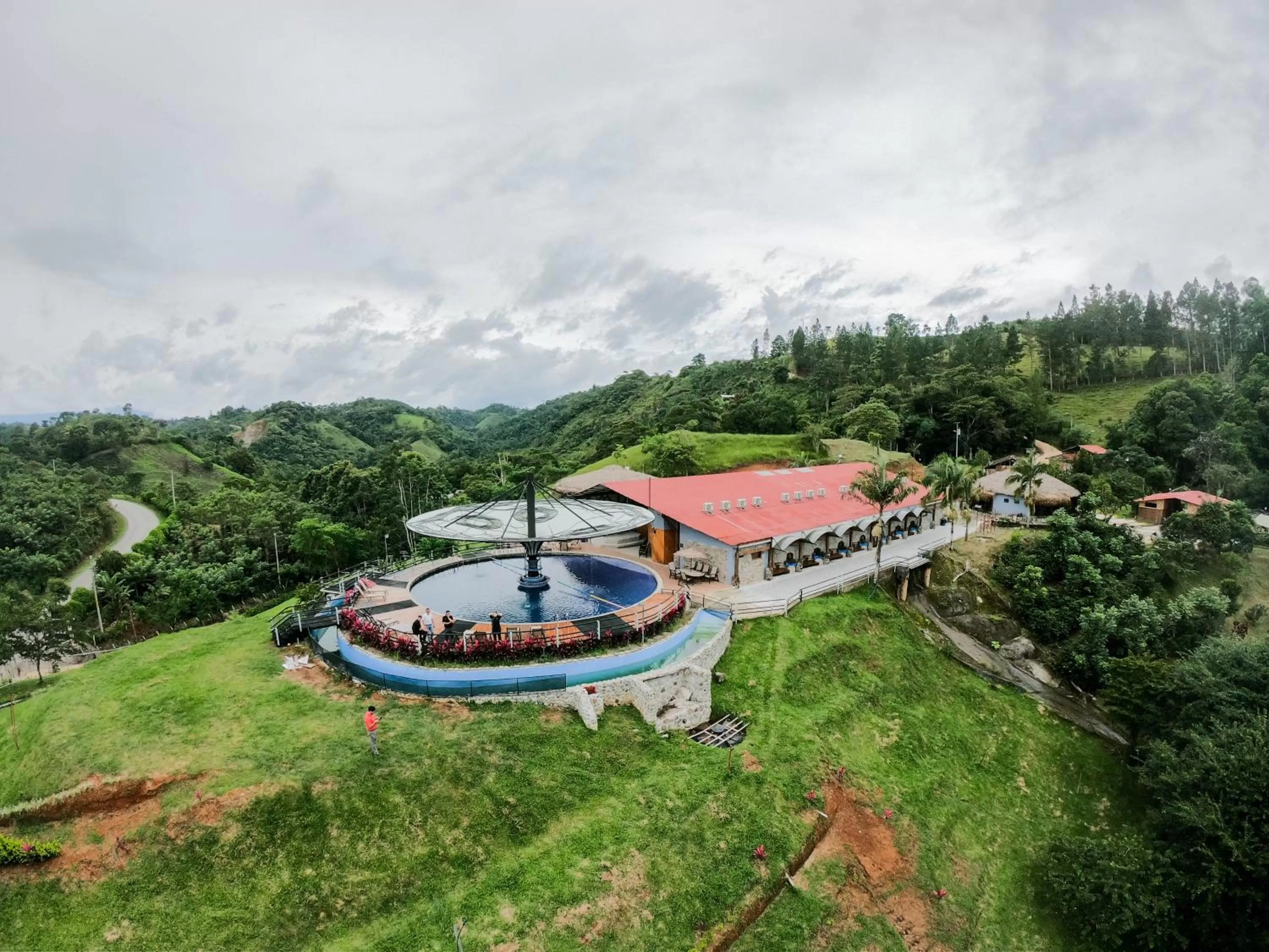 Pool view, Bird's-eye View in Hotel Hacienda Don Paolo