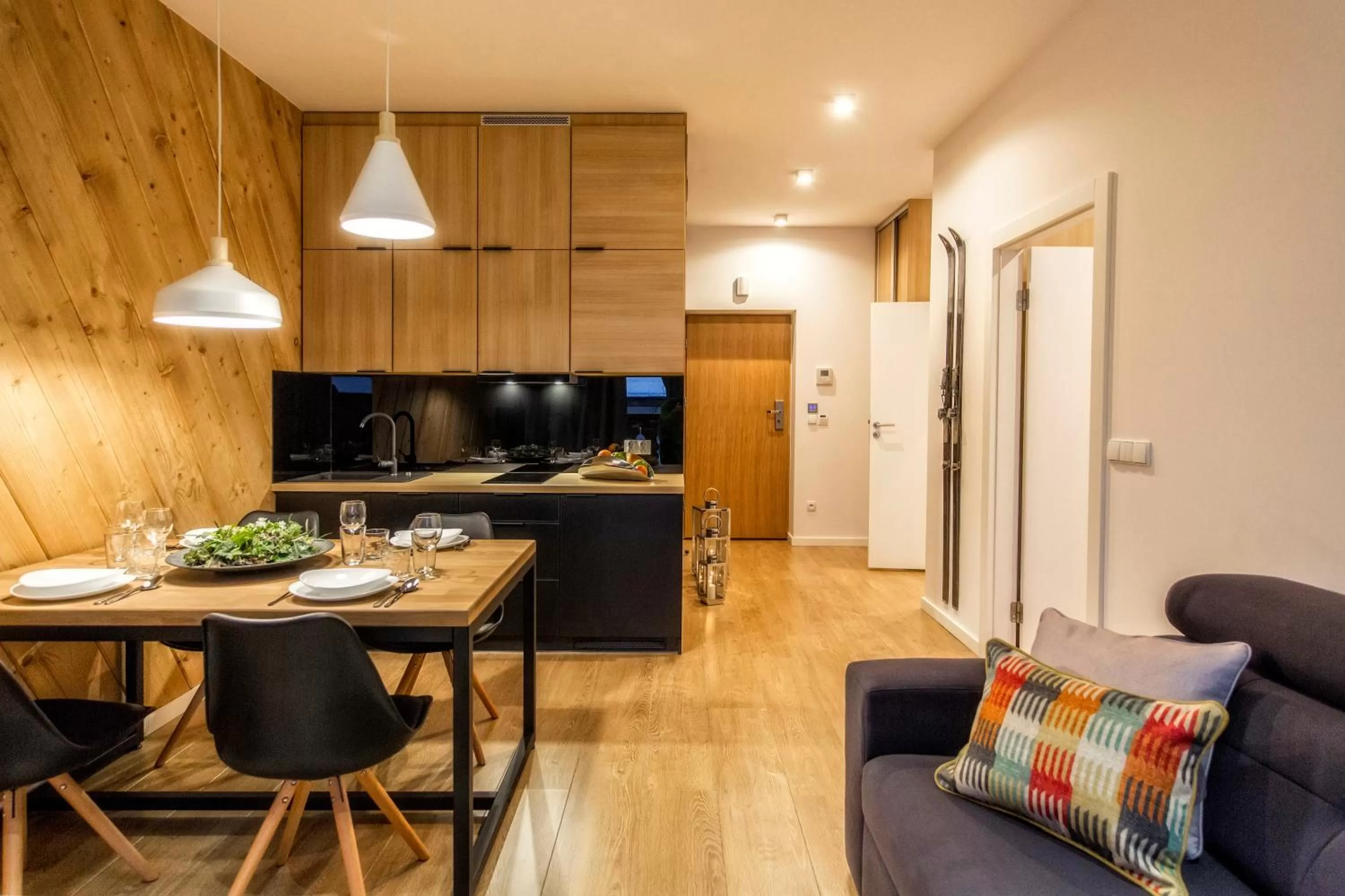 Kitchen or kitchenette in Aparthotel Giewont