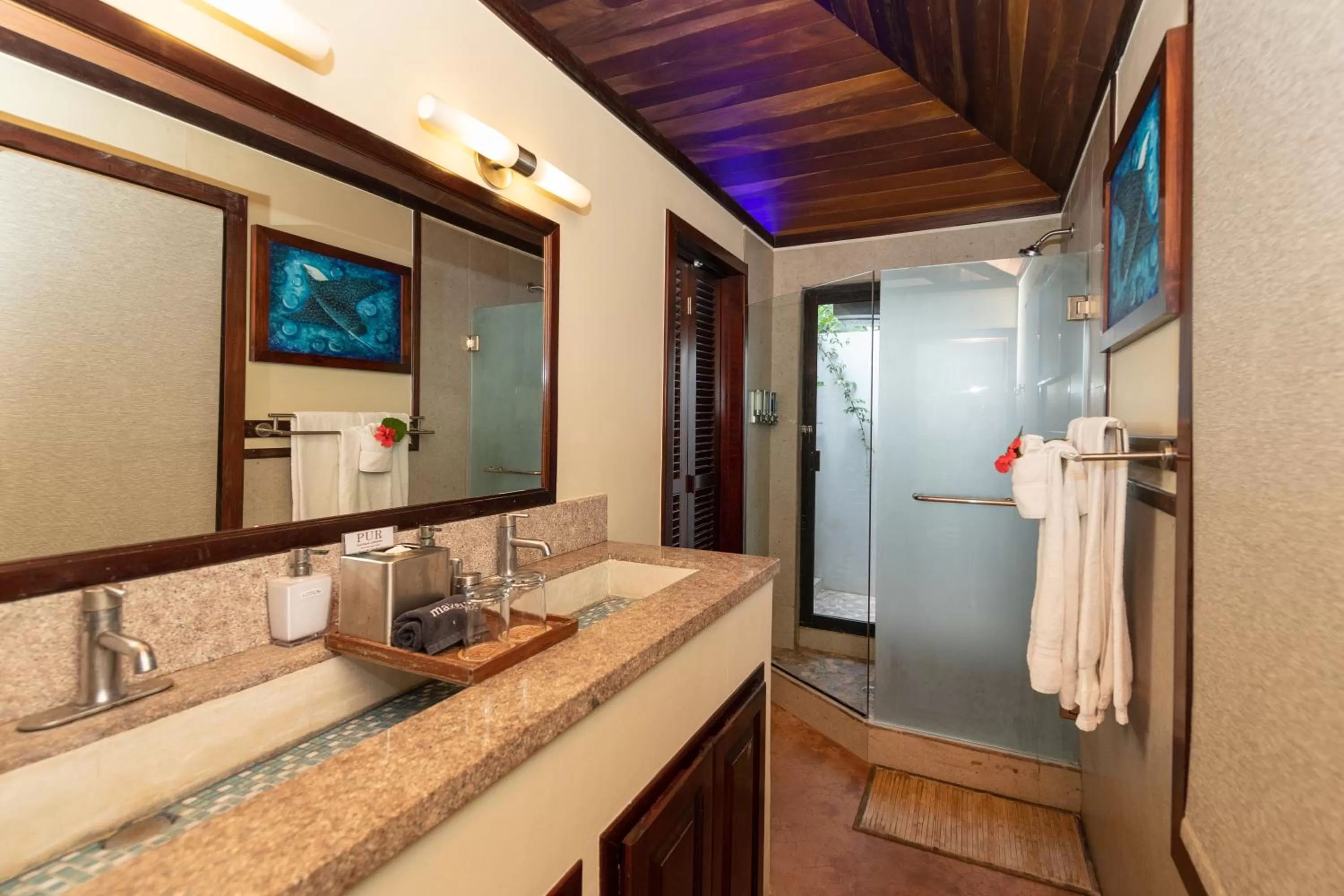 Shower, Bathroom in PUR Boutique Cabanas, Adults Only