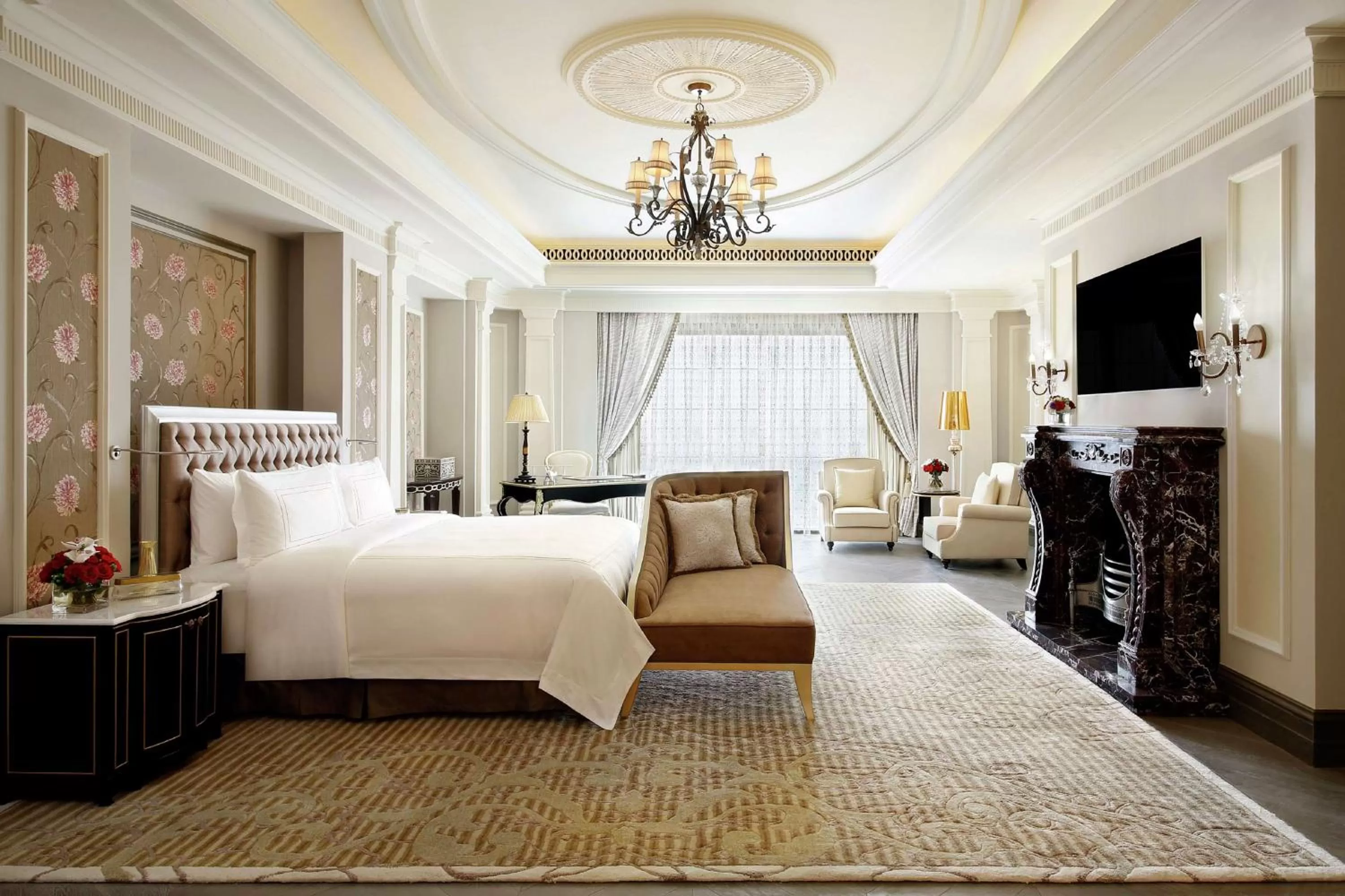 Living room, Bed in Al Habtoor Palace - Preferred Hotels & Resorts