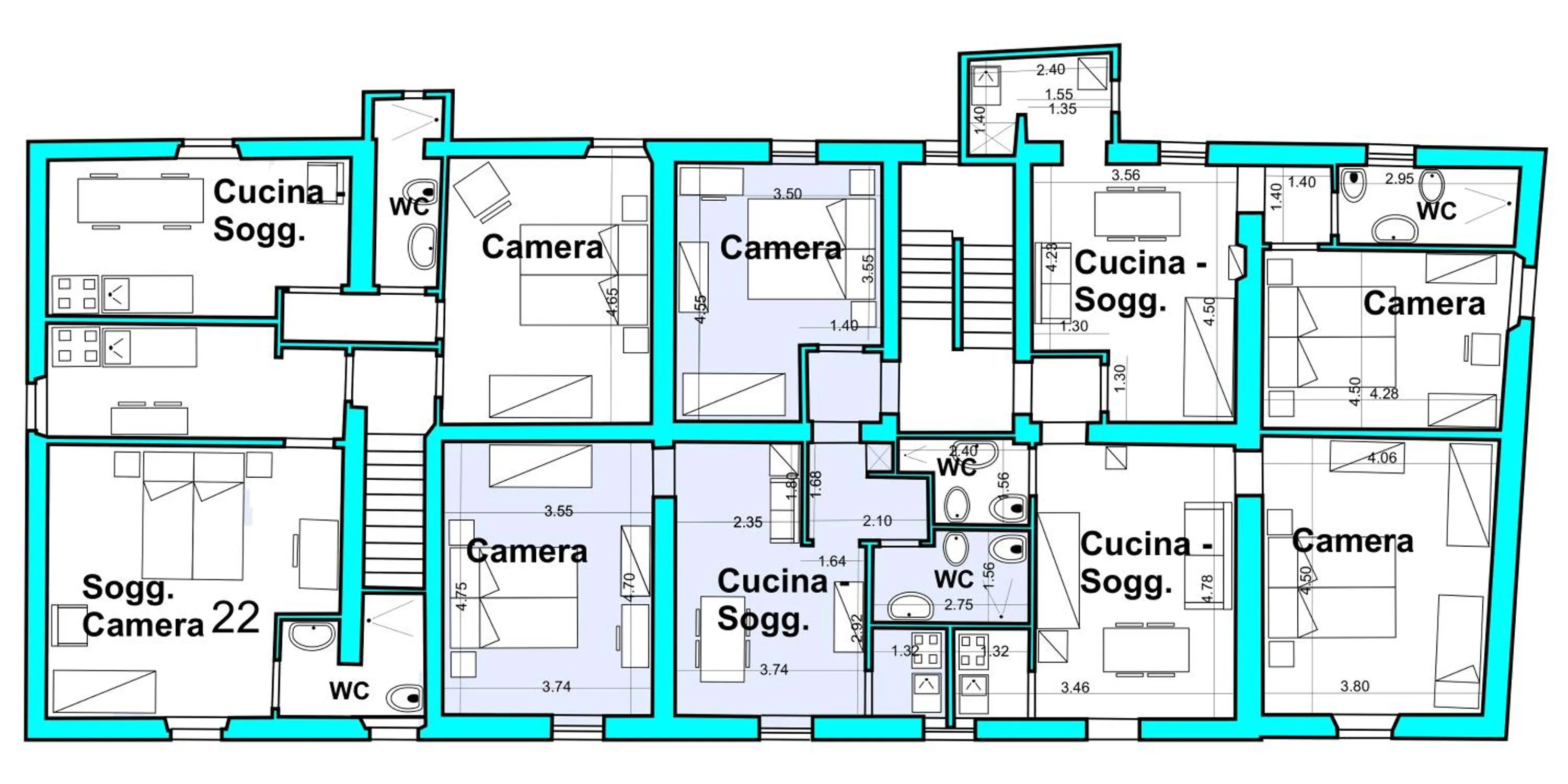 Floor plan in Residence Casprini da Omero