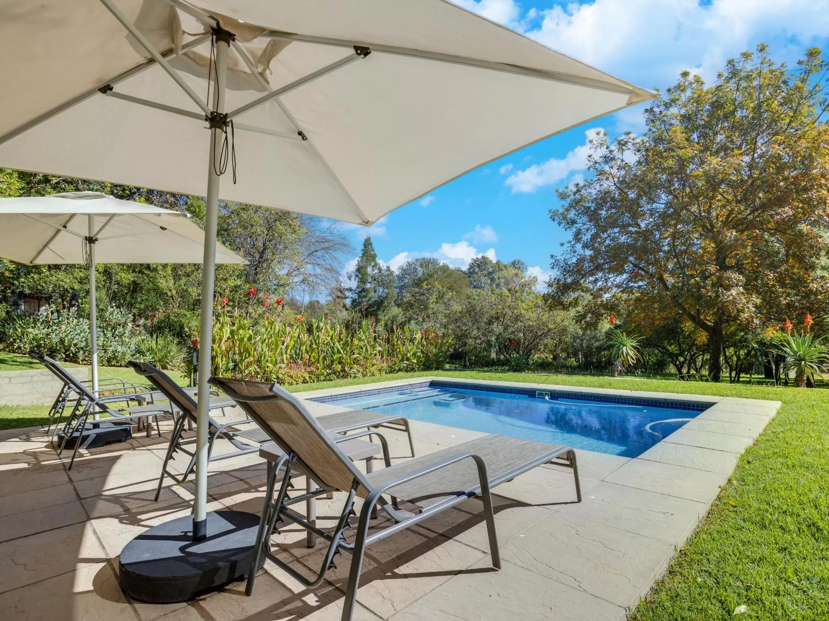Pool view in Amberhall Guesthouse