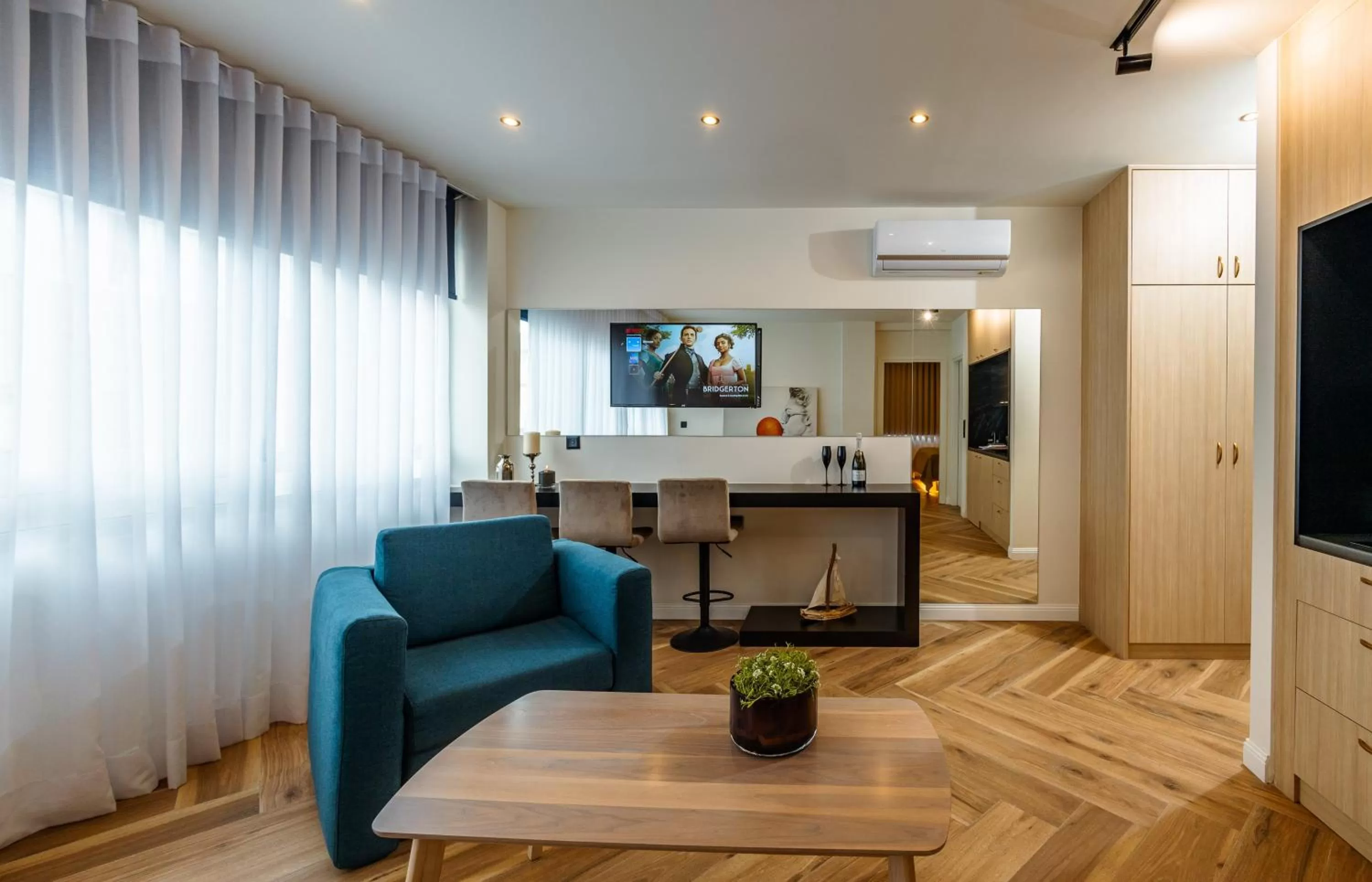 Bedroom, Seating Area in Triple A - Apartments Accommodation in Prime Location (Between Monastiraki & Syntagma Square)