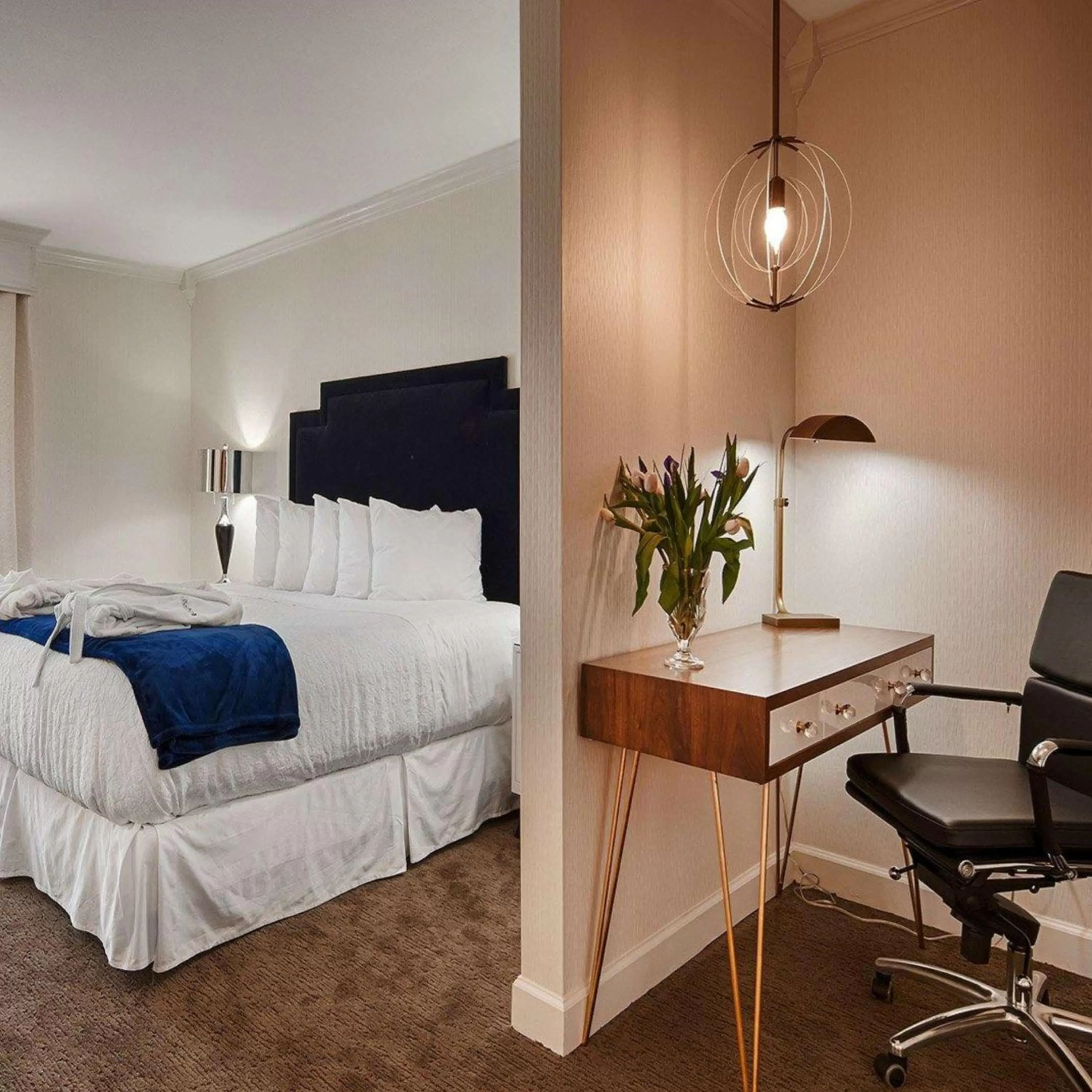 Bedroom, Bed in The Burgundy Hotel, Tapestry Collection by Hilton