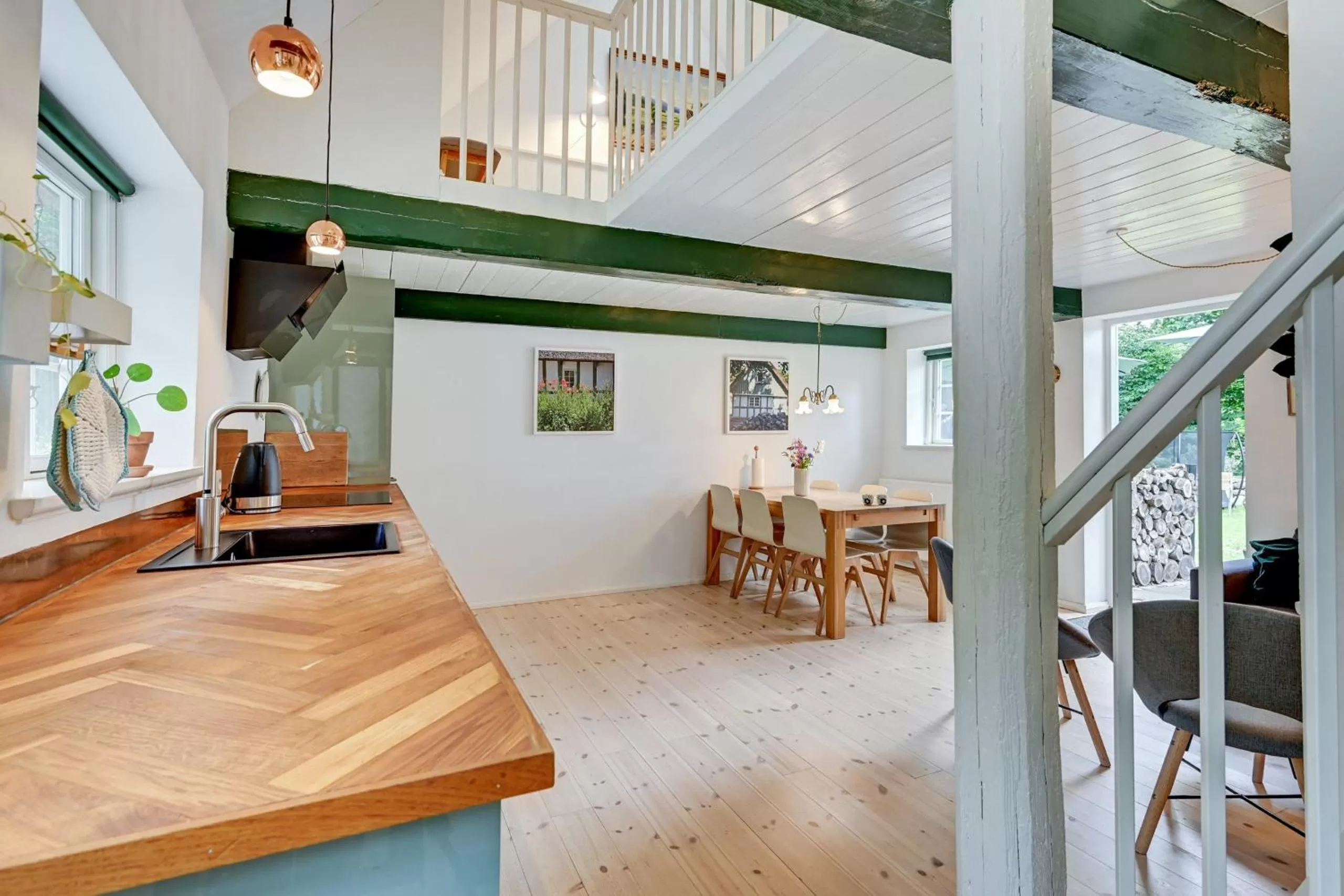 Kitchen or kitchenette in Hørhavegården B&B