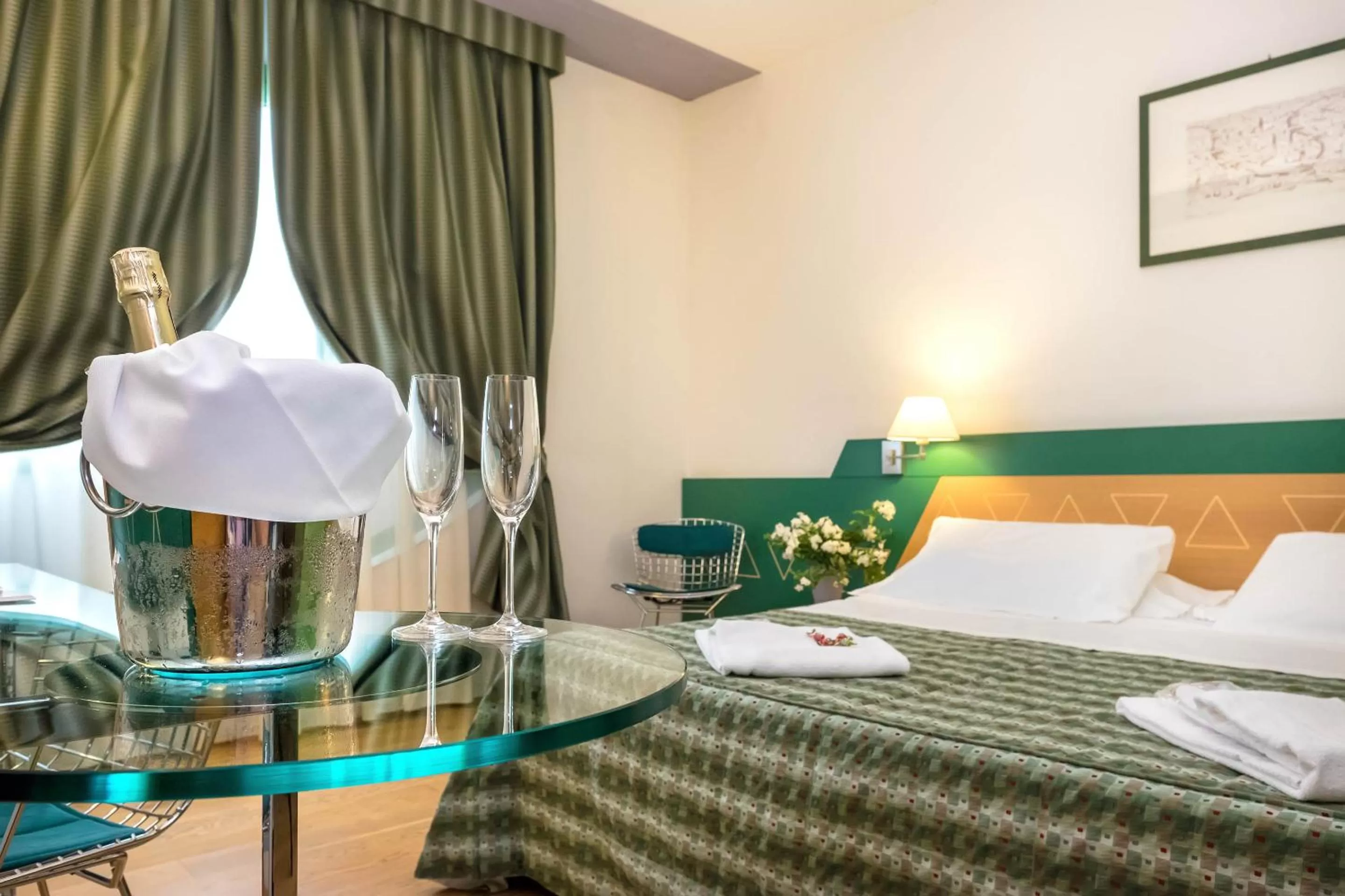 Photo of the whole room, Bed in West Point Airport Hotel