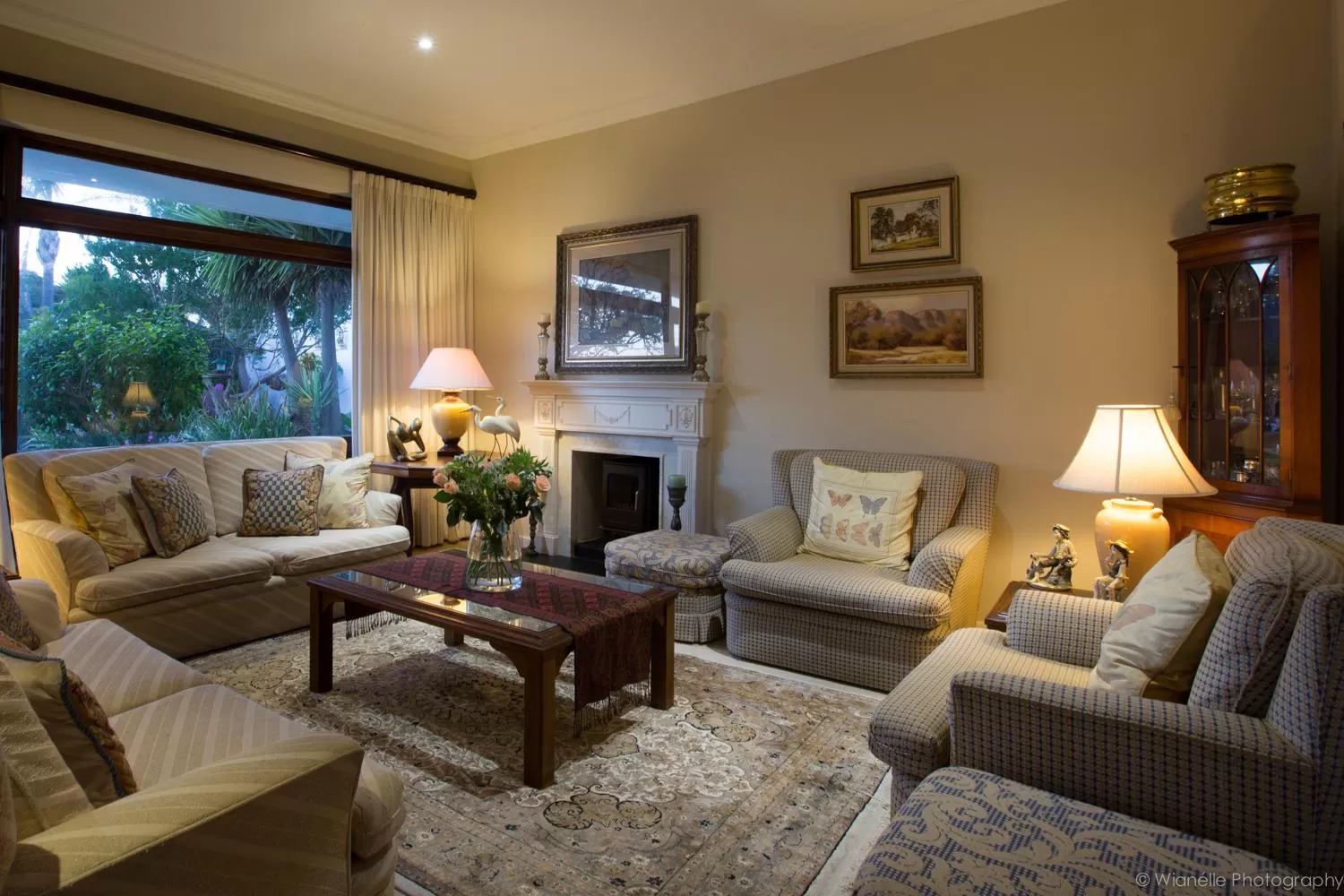 Seating area in Carslogie House