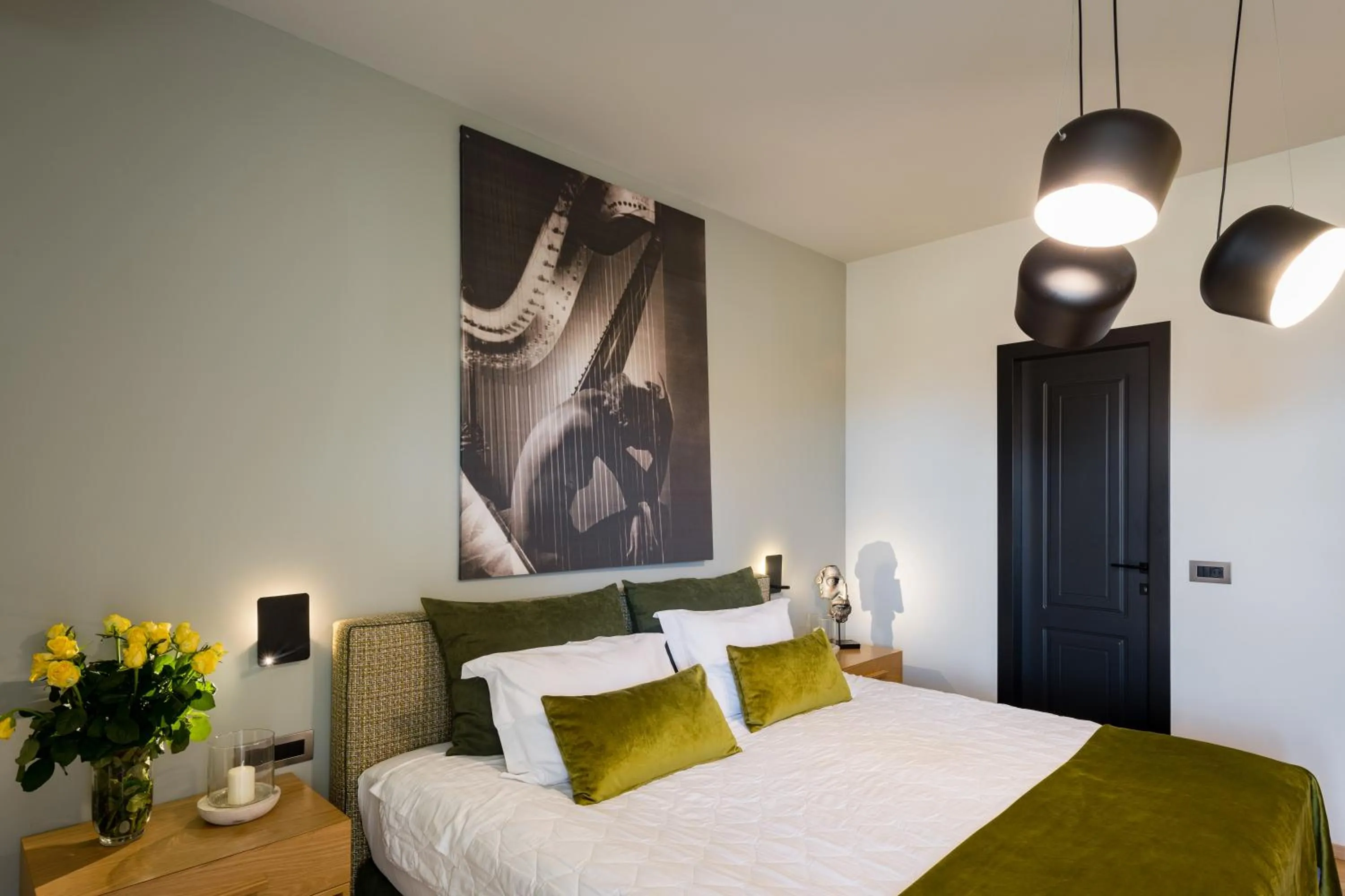 Bed in Anthemion Suites and Villas