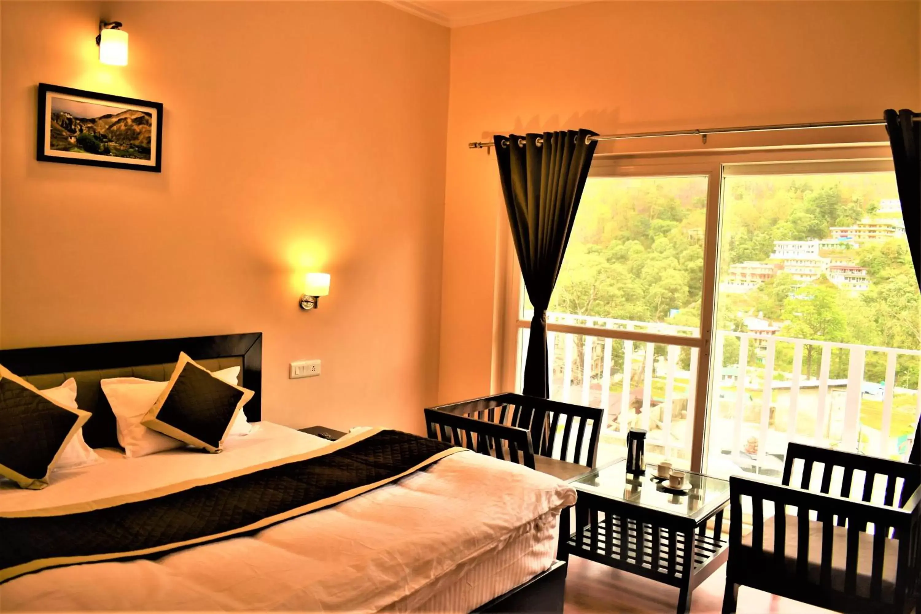 King Room with Balcony - single occupancy in Hotel Vista Bhowali, Nainital - Vegetarian King Room with Balcony - single occupancy in Hotel Vista Bhowali, Nainital - Vegetarian