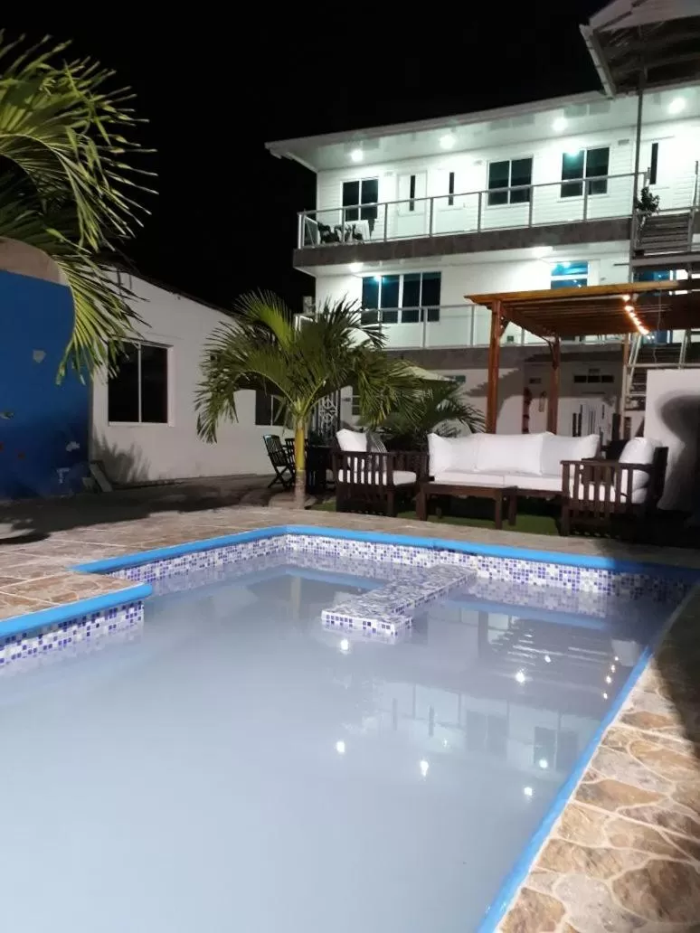 Swimming pool, Property Building in Apartamentos Isla Tropical