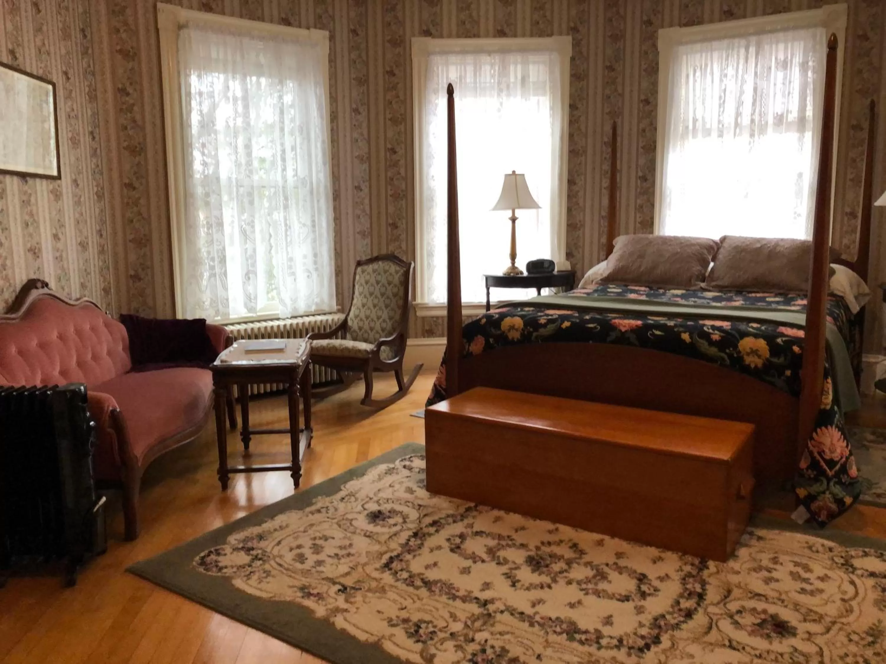 Bed in Guilford Bed and Breakfast