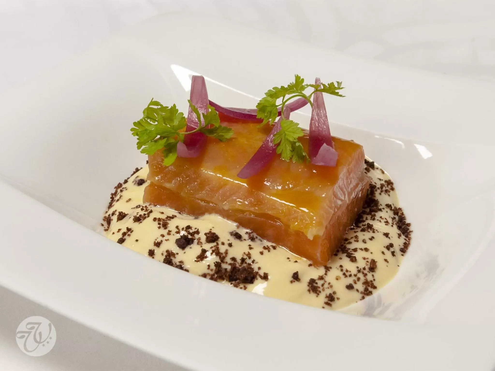 Food close-up in Hotel Restaurant & Spa Verte Vallée