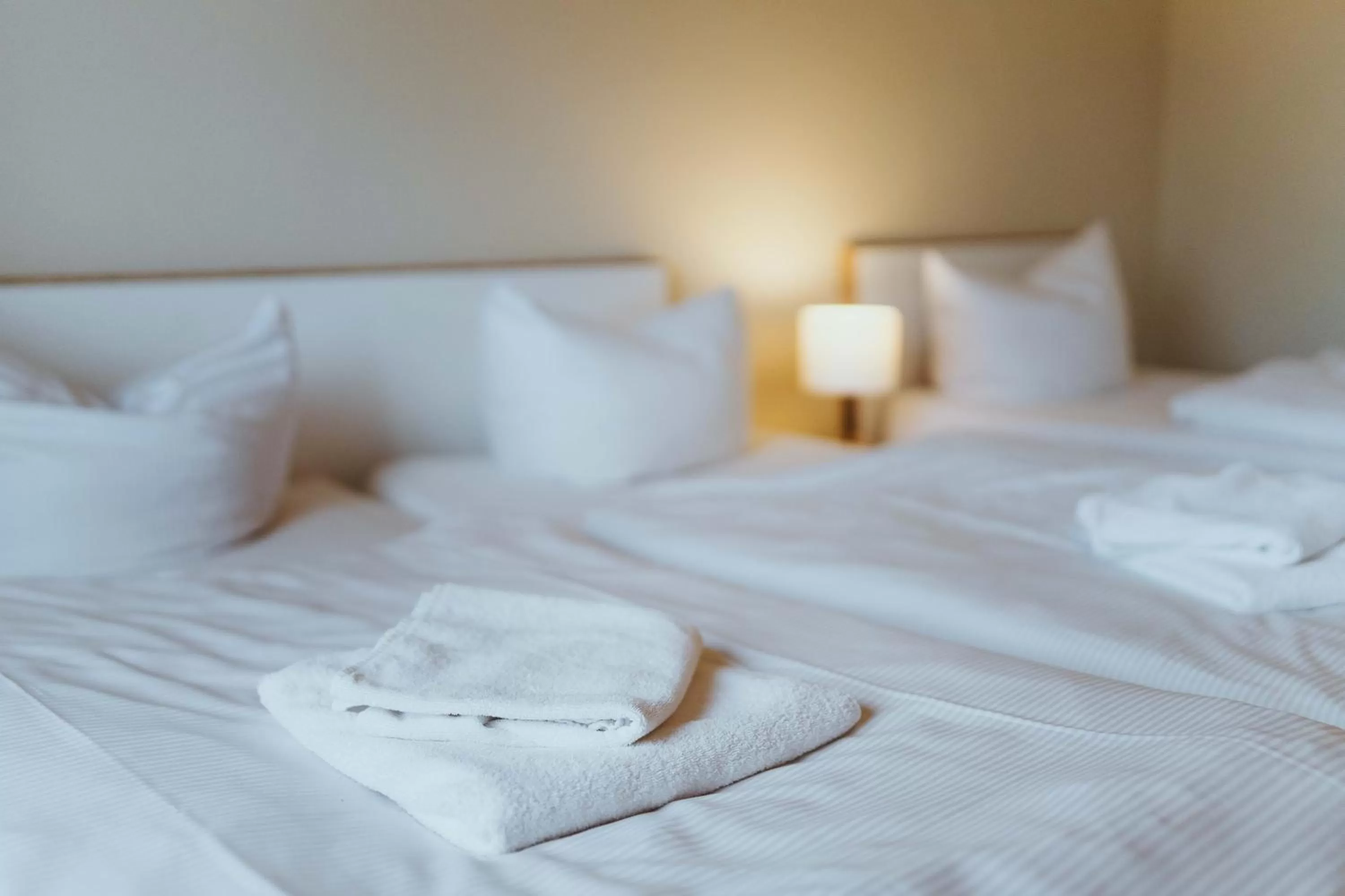 Bed in Aparthotel Stralsund Studios und Apartments