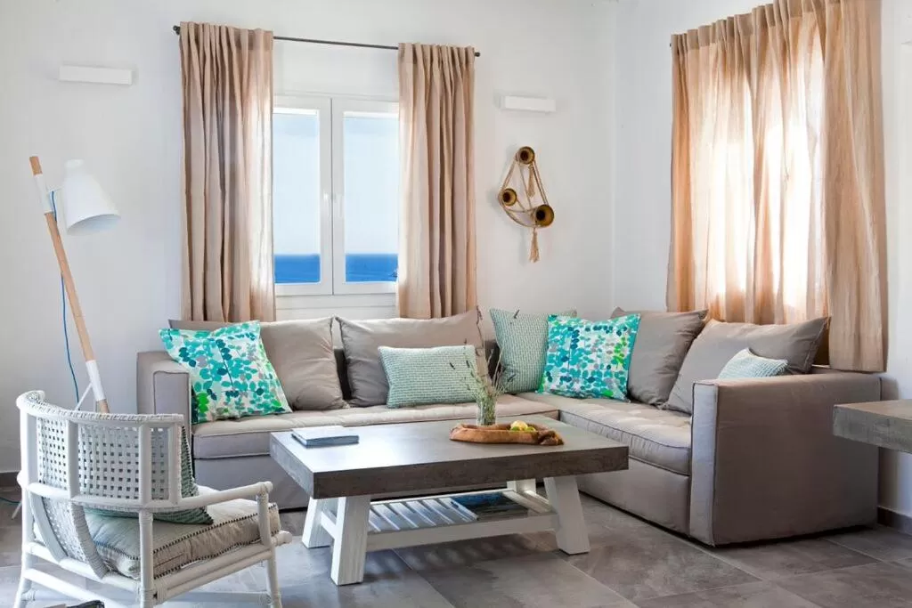 Living room in Amperian Mykonos Suites & Villas
