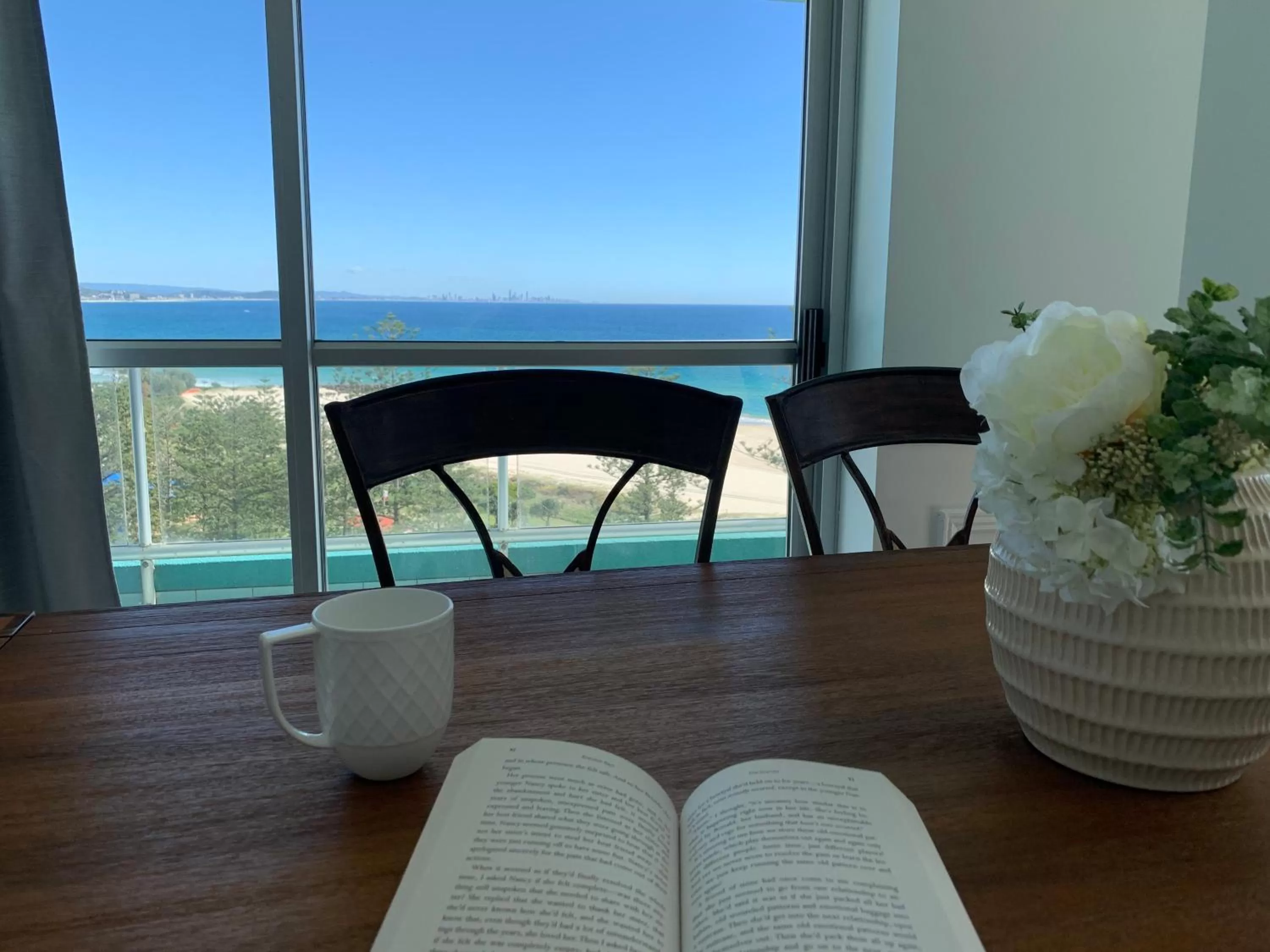 Dining area in Ocean Plaza Resort
