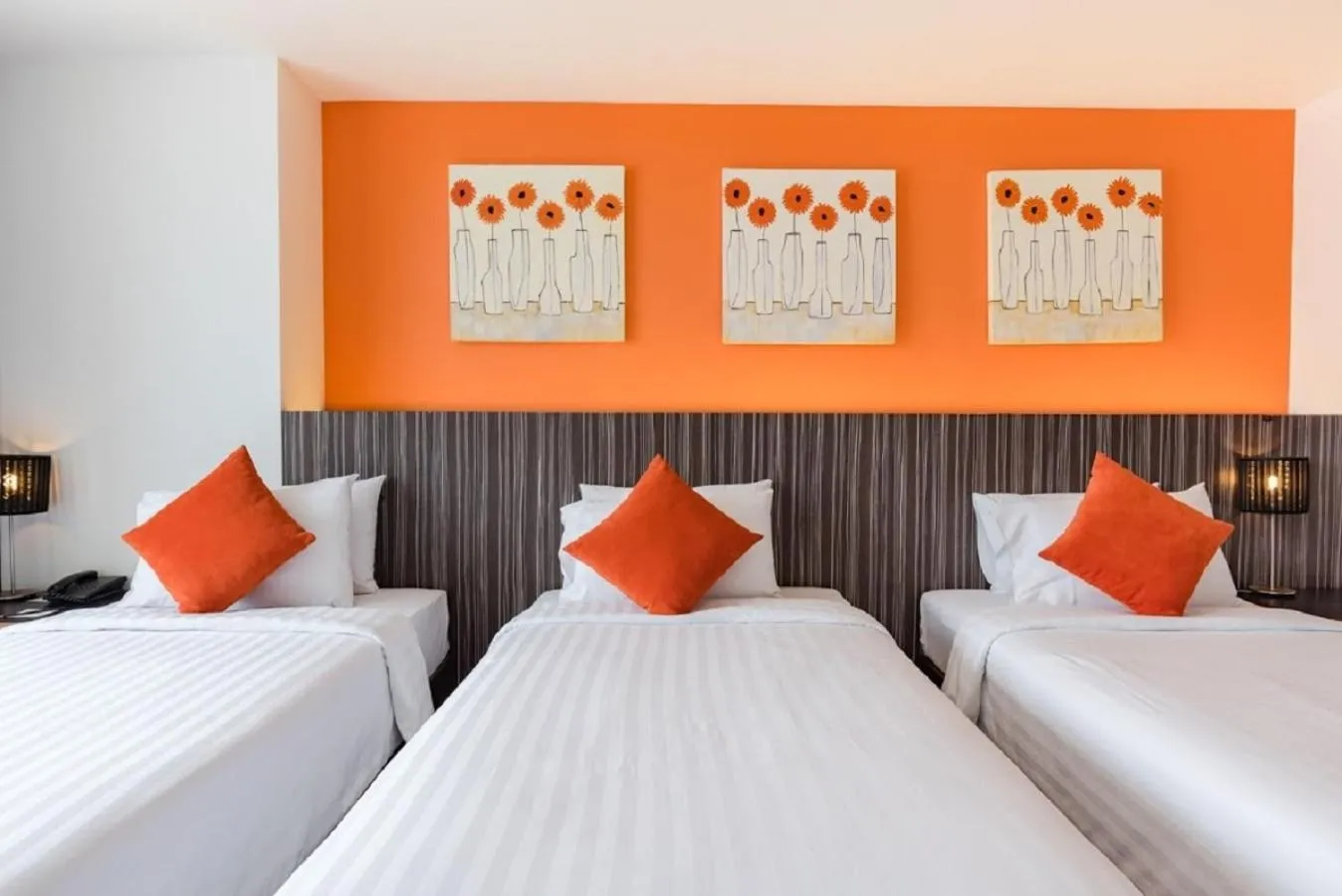 Bed in Hotel J Pattaya