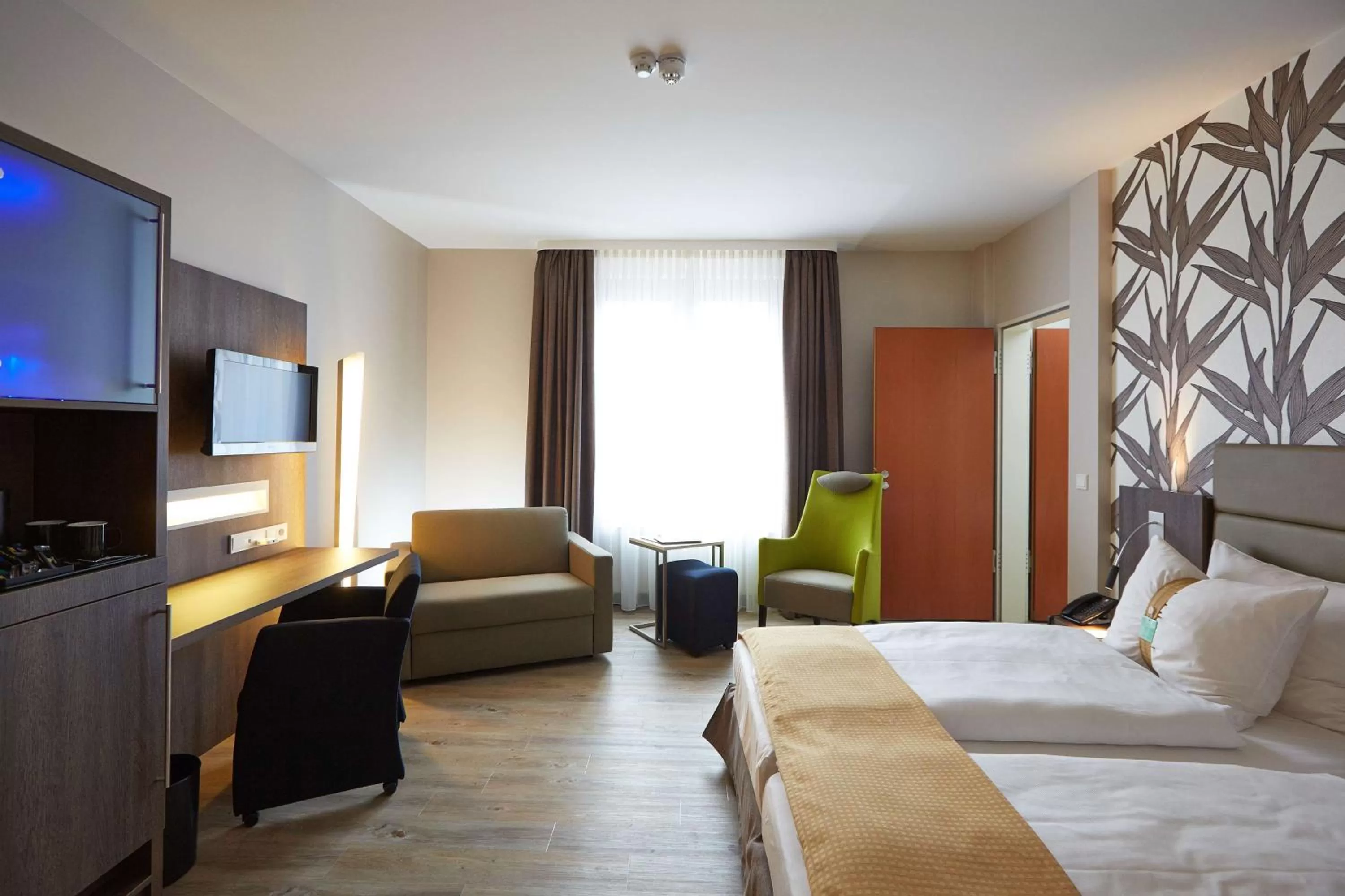 Bedroom, Bed in First Inn Hotel Zwickau