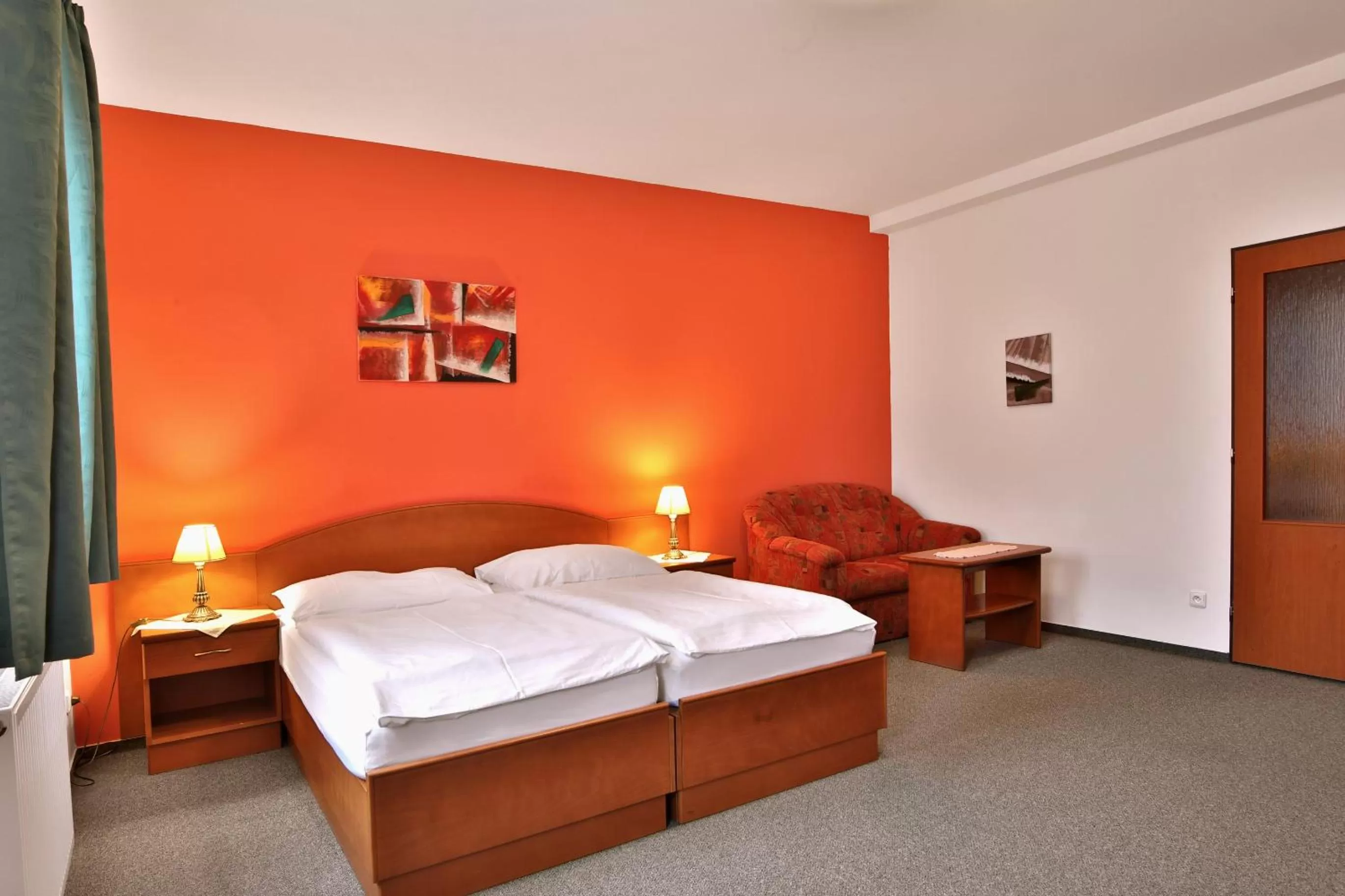 Seating area, Bed in Attic Hotel