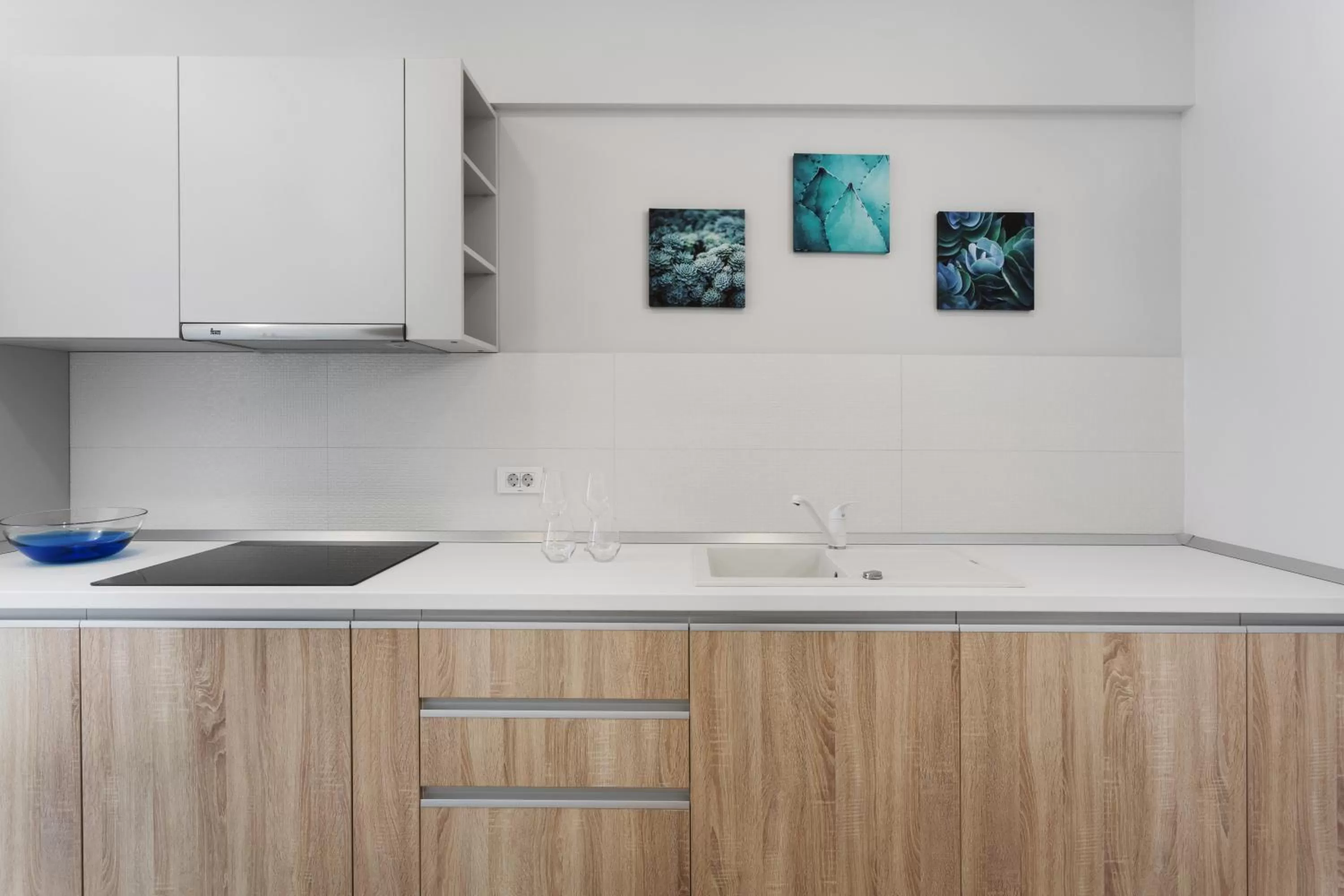 Kitchen or kitchenette in Athina Suites Hotel