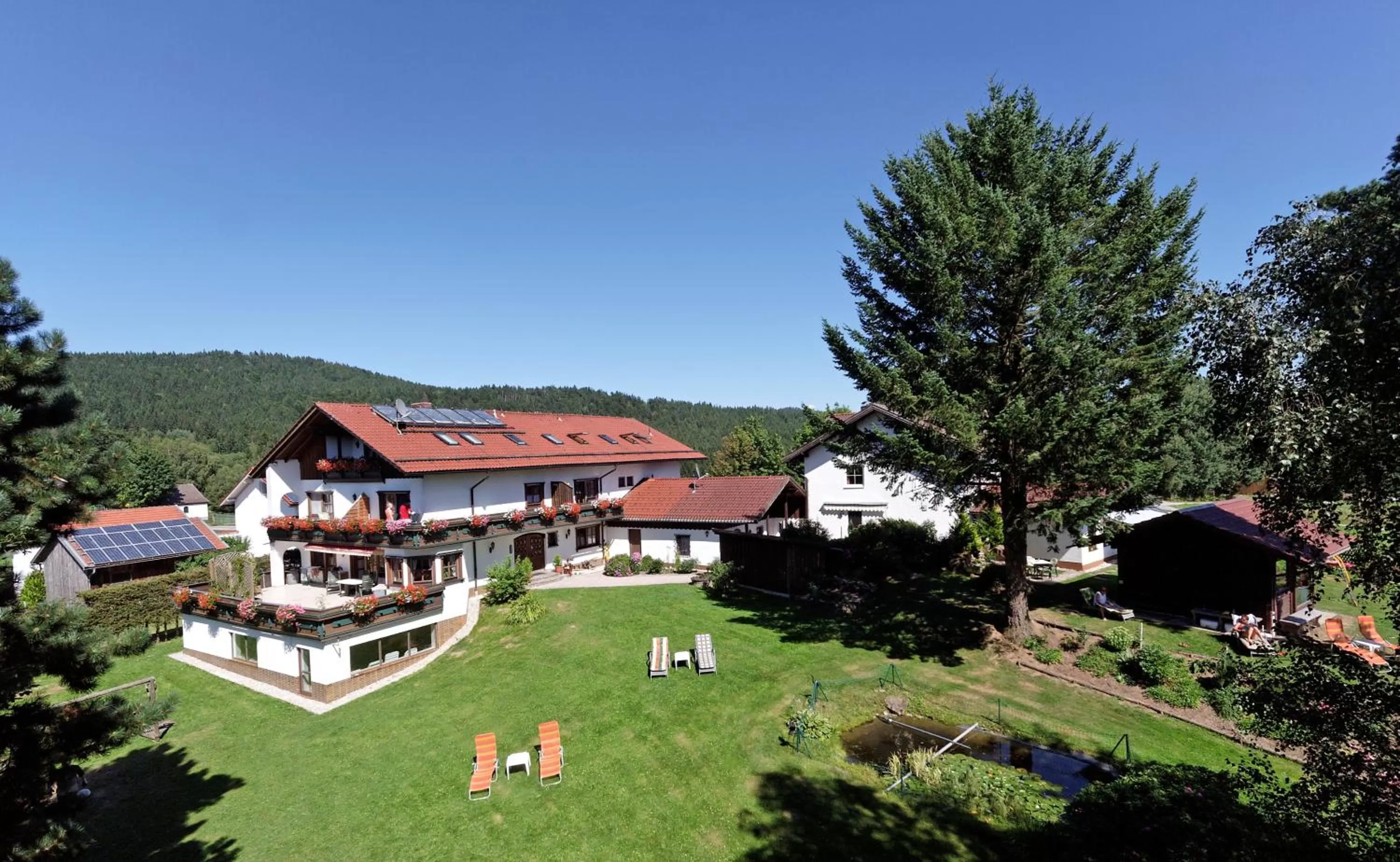 Bird's eye view, Property Building in Hotel "Haus am Berg"