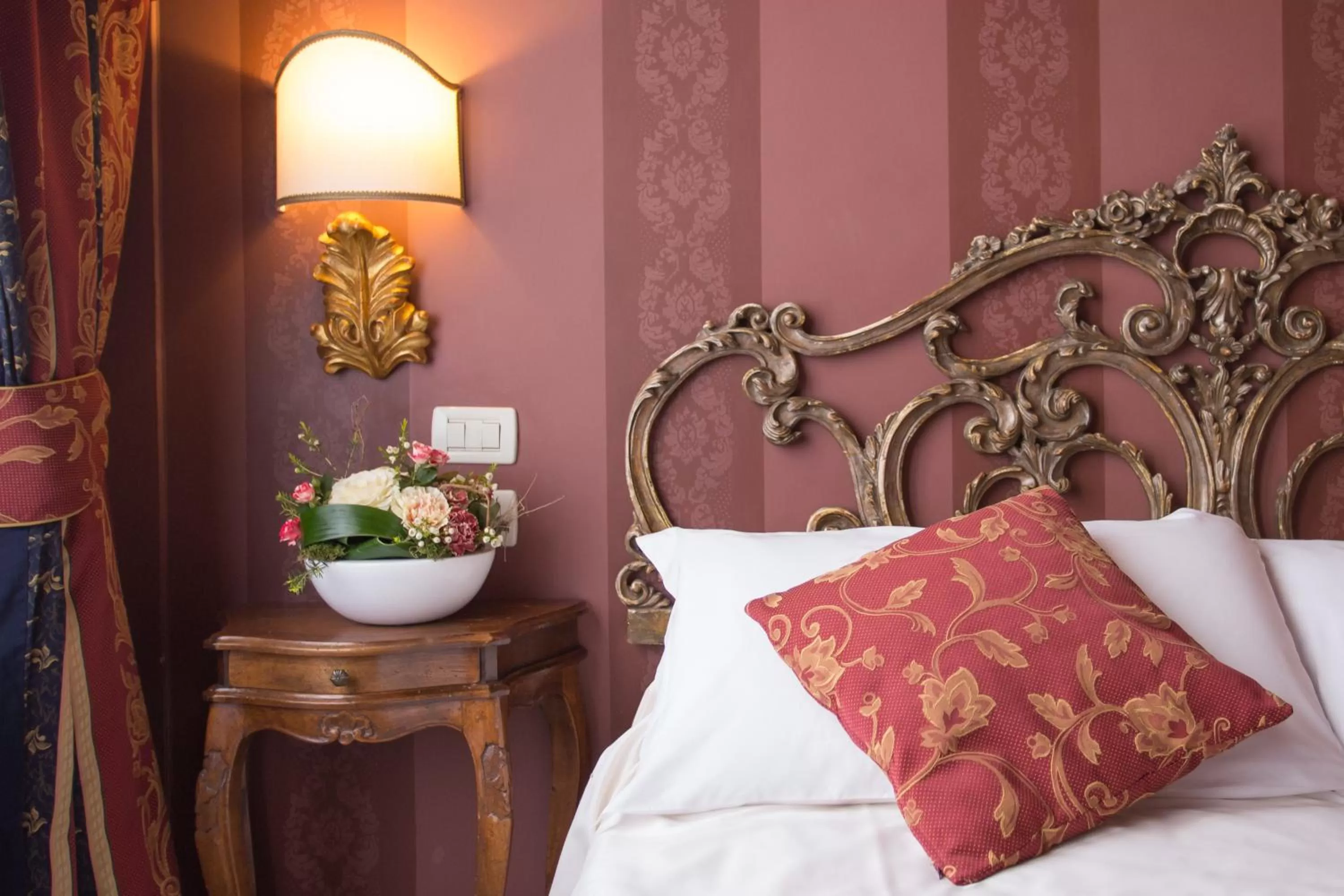 Decorative detail, Bed in Hotel Tiziano