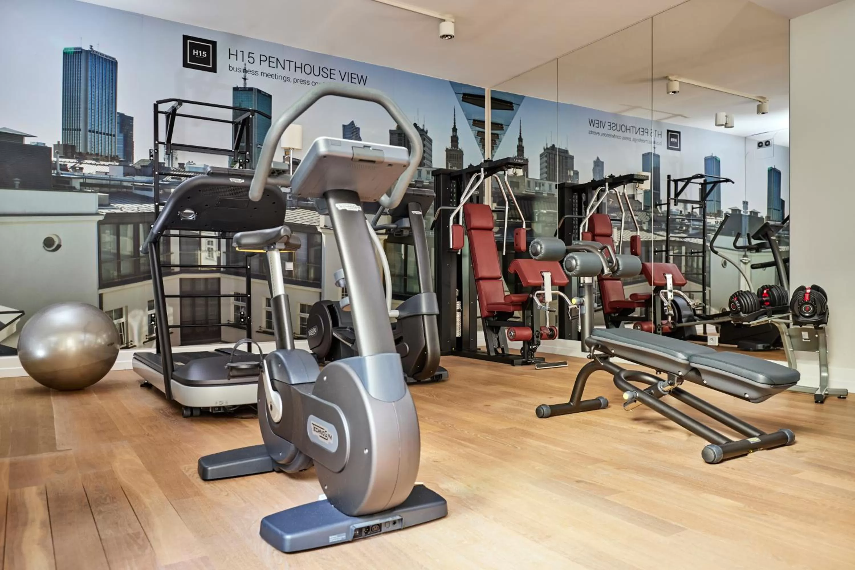 Fitness centre/facilities in H15 Boutique Hotel, Warsaw, a Member of Design Hotels
