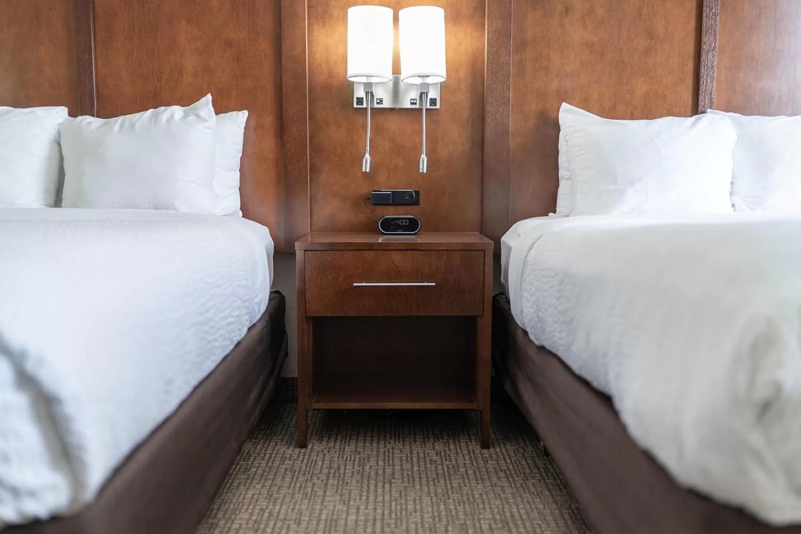 Bed in Rapid River Lodge