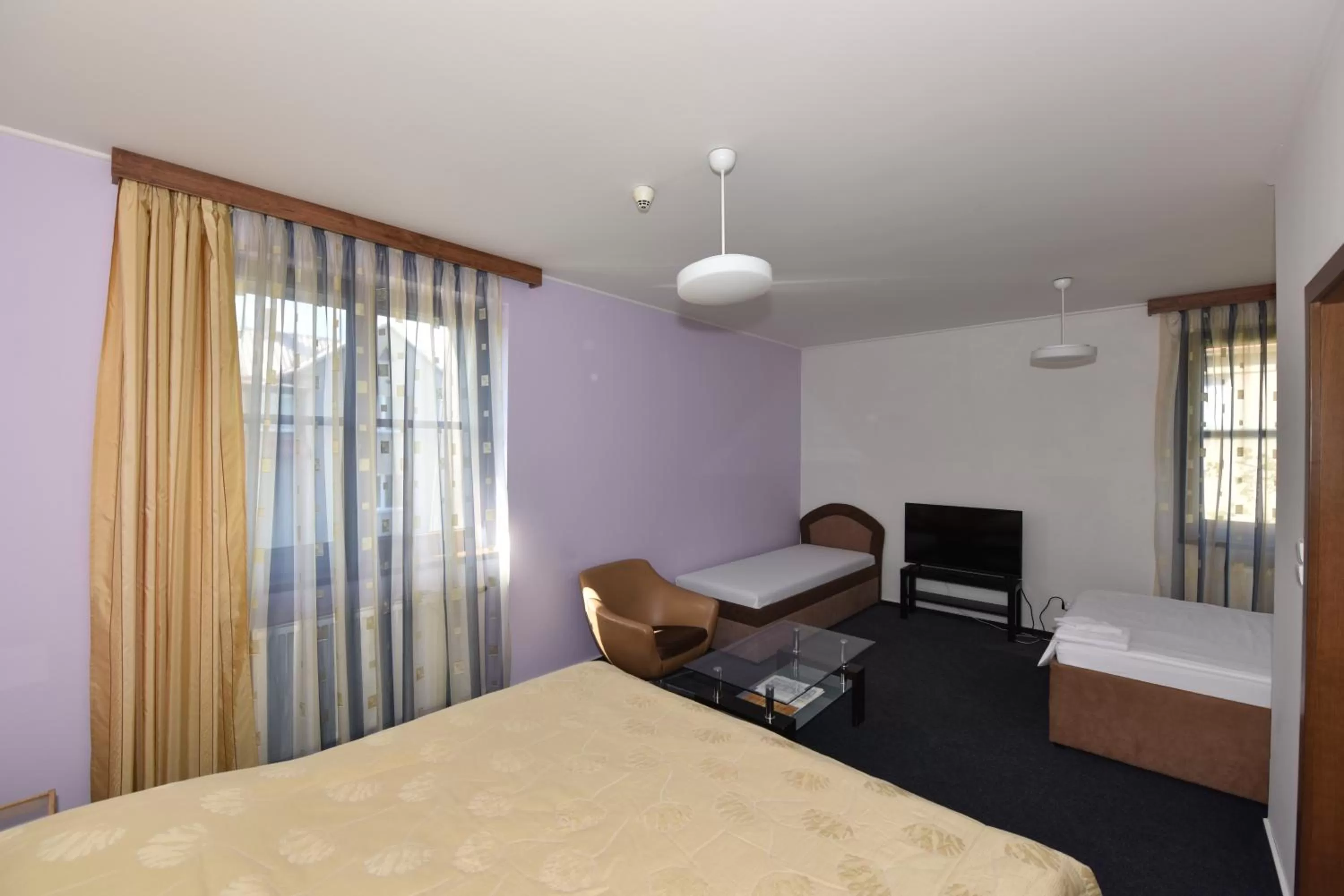 Shower, Bed in Hotel Trilobit