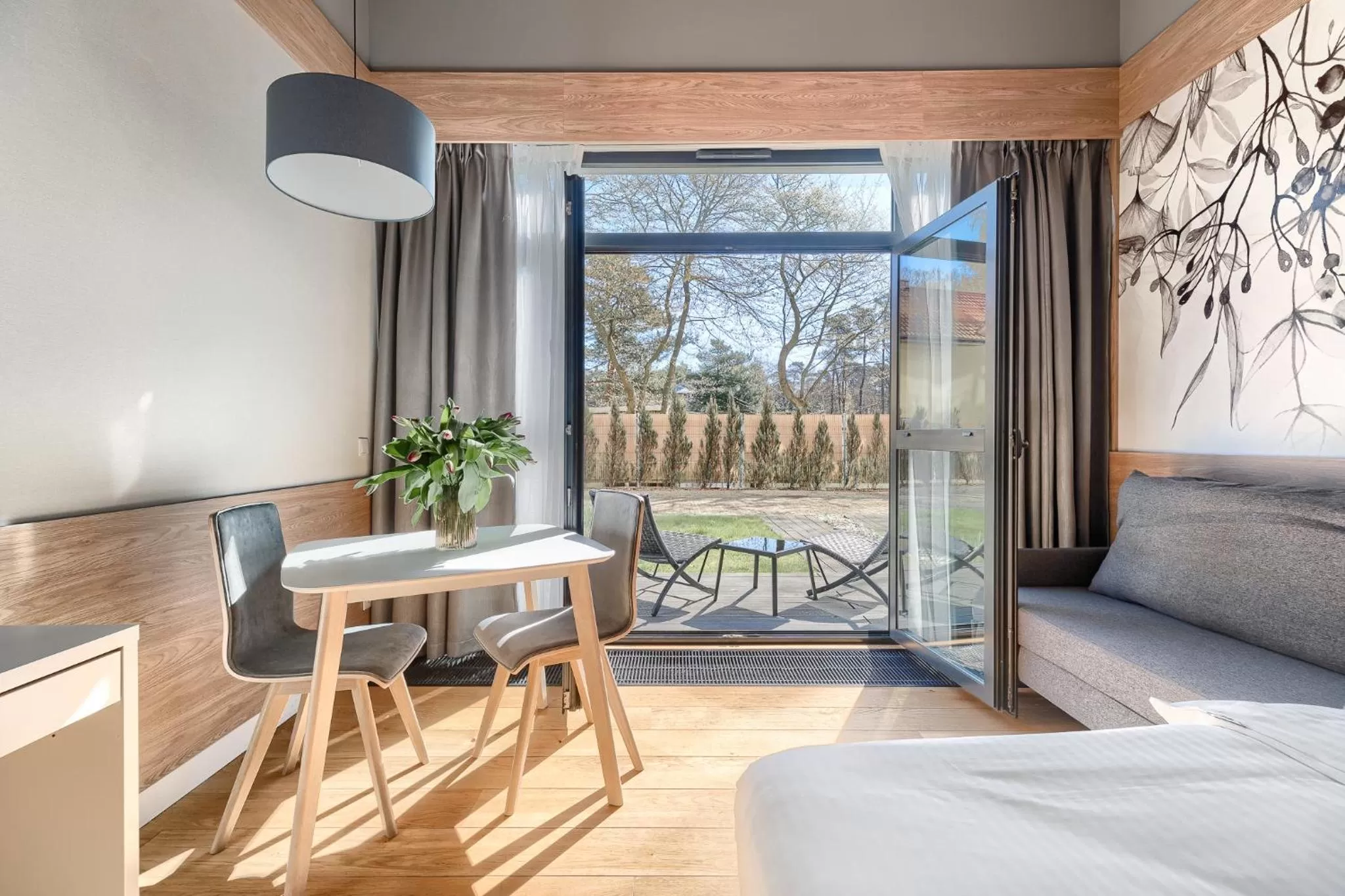 Bed, Dining Area in Dune Resort Mielno - A