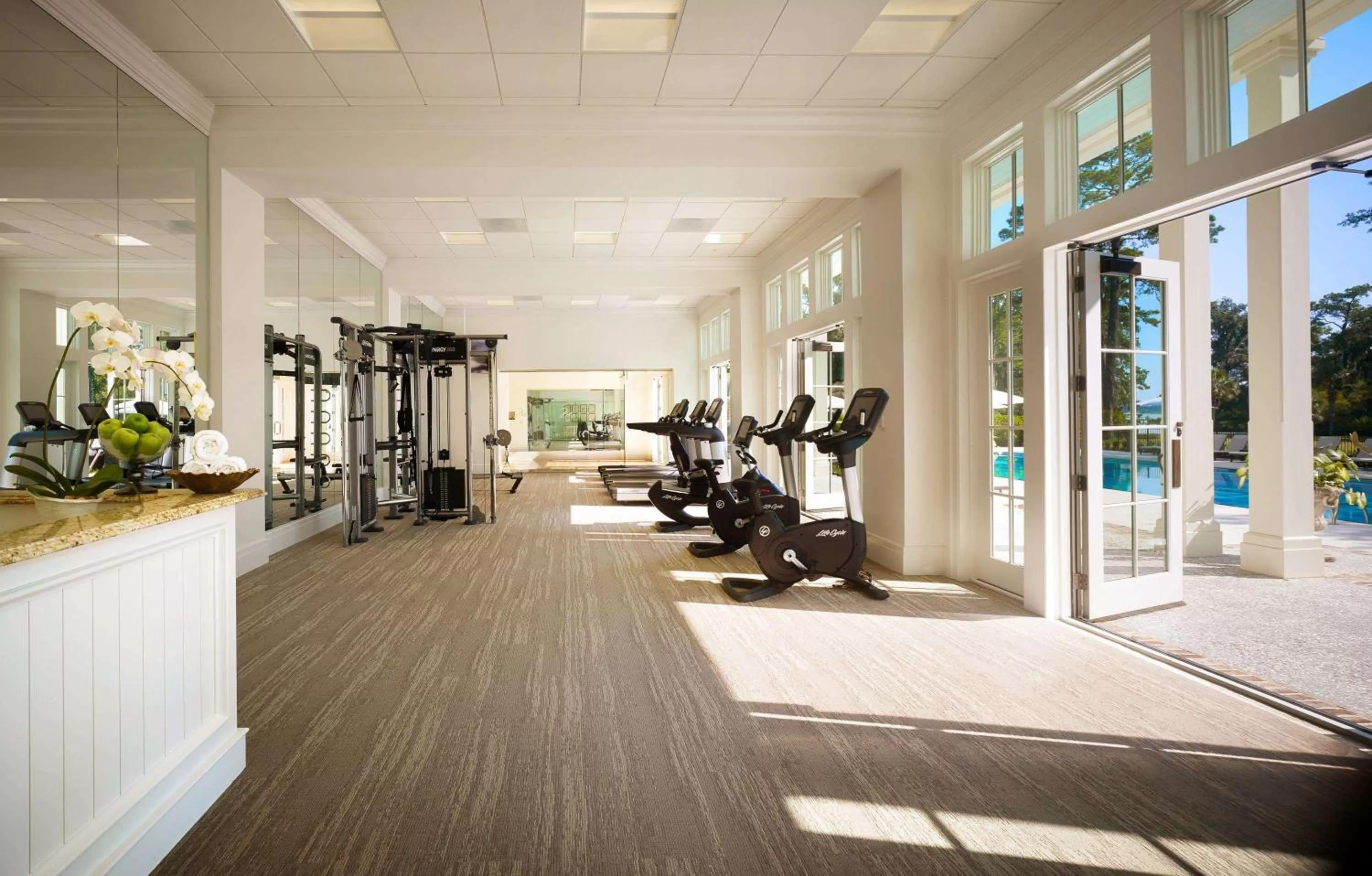 Fitness centre/facilities in Montage Palmetto Bluff