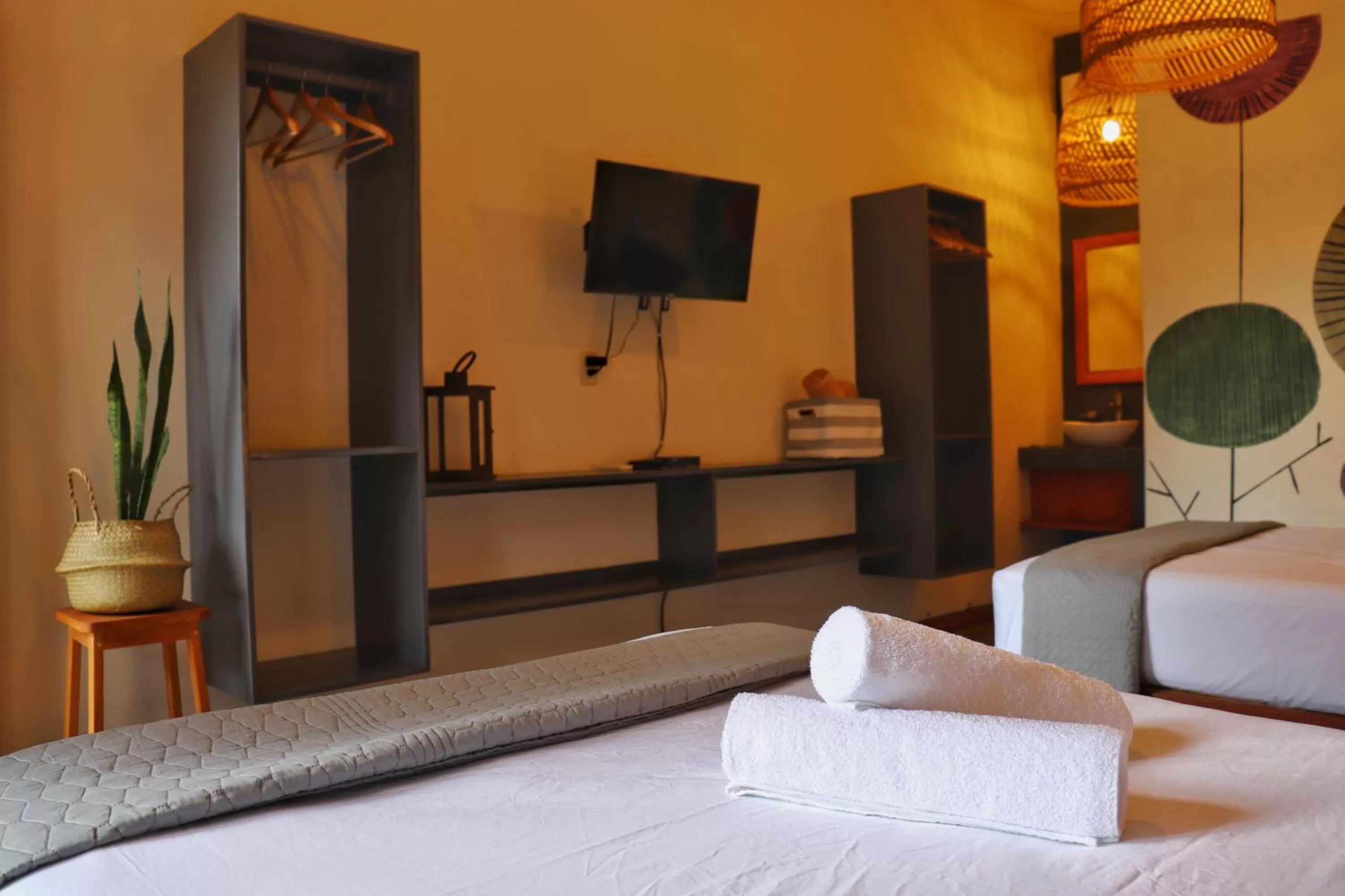 TV and multimedia, Bed in Hotel Sur Bacalar