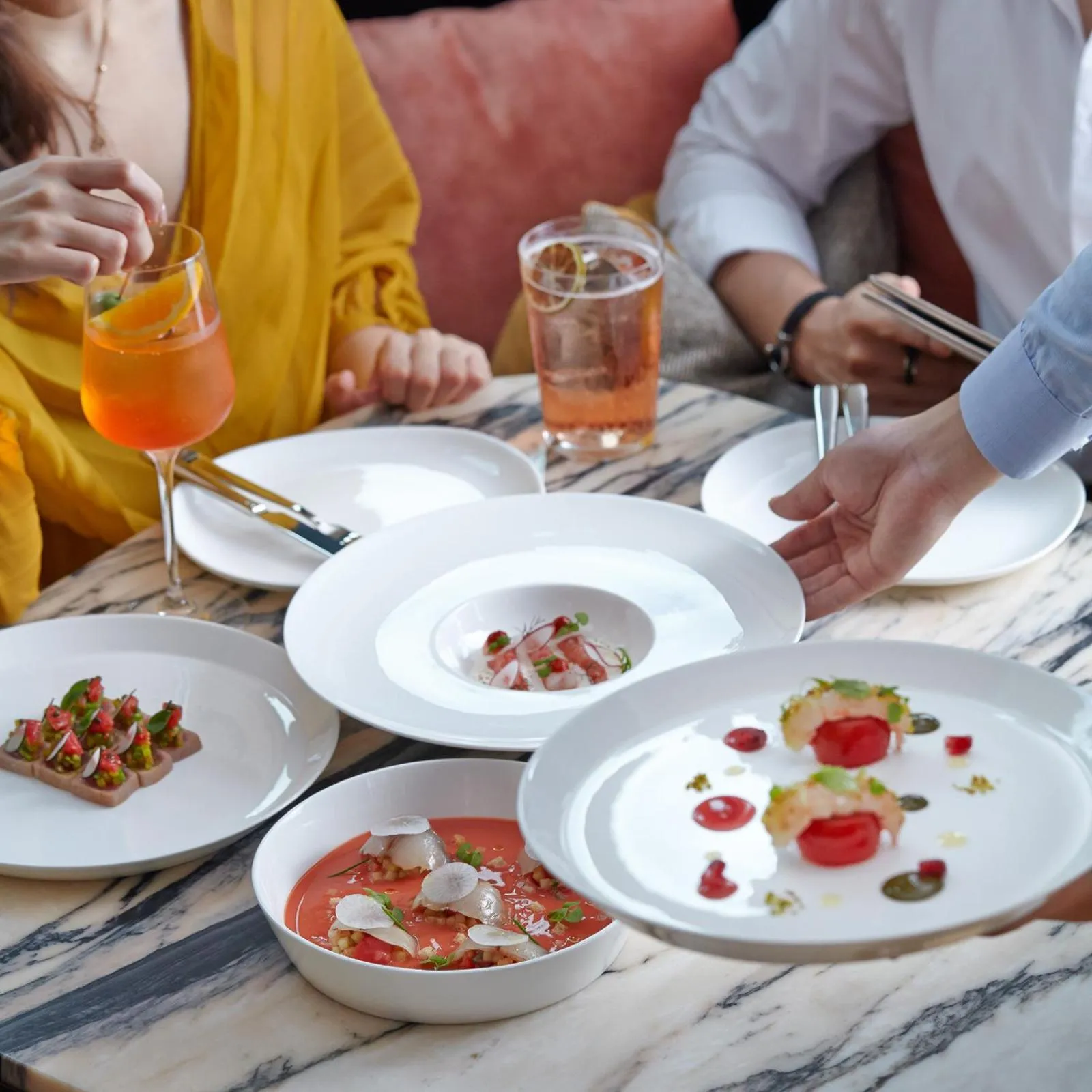 Food and drinks in Four Seasons Hotel Bangkok at Chao Phraya River