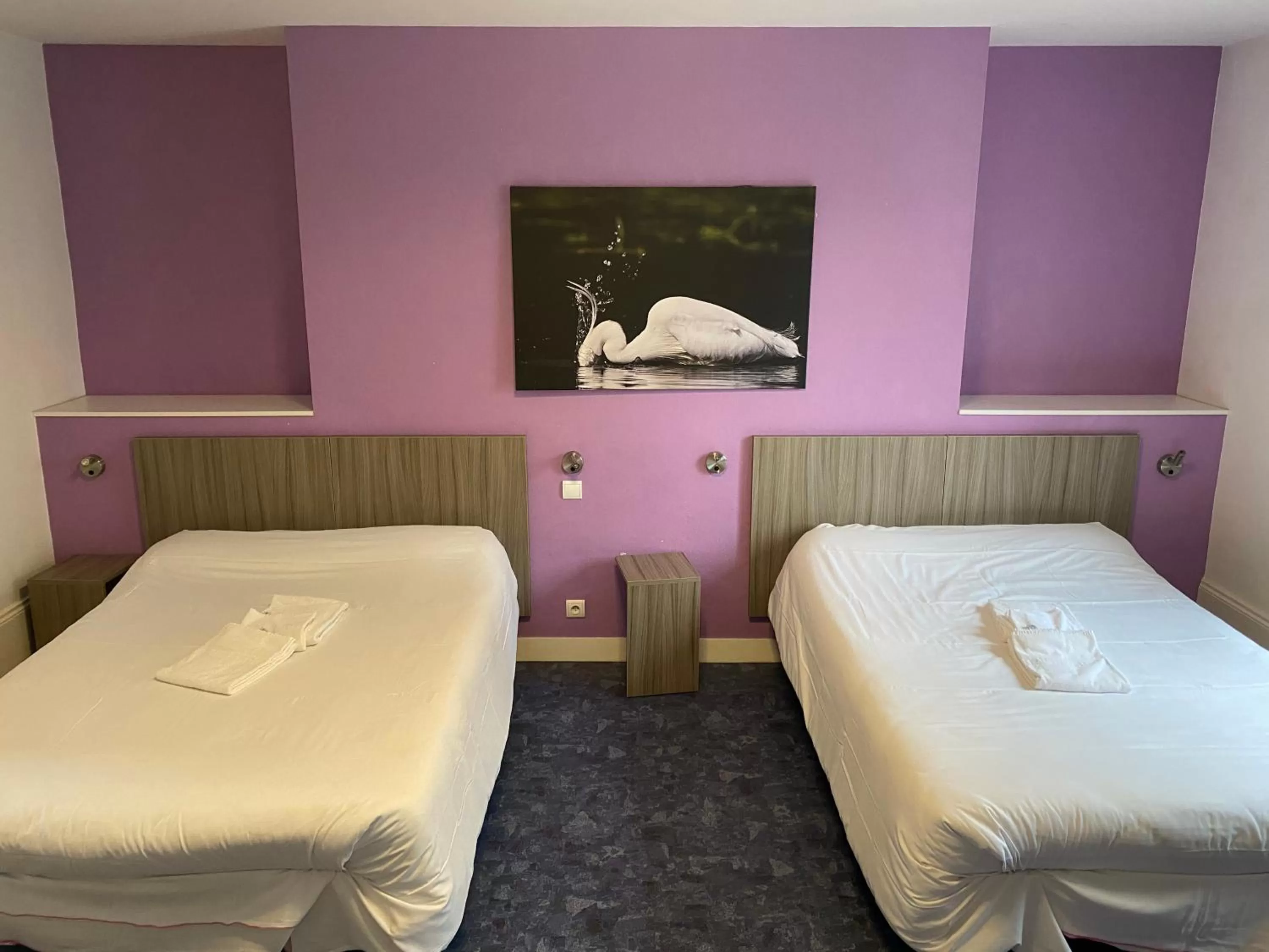 Bed in Hotel le Faisan