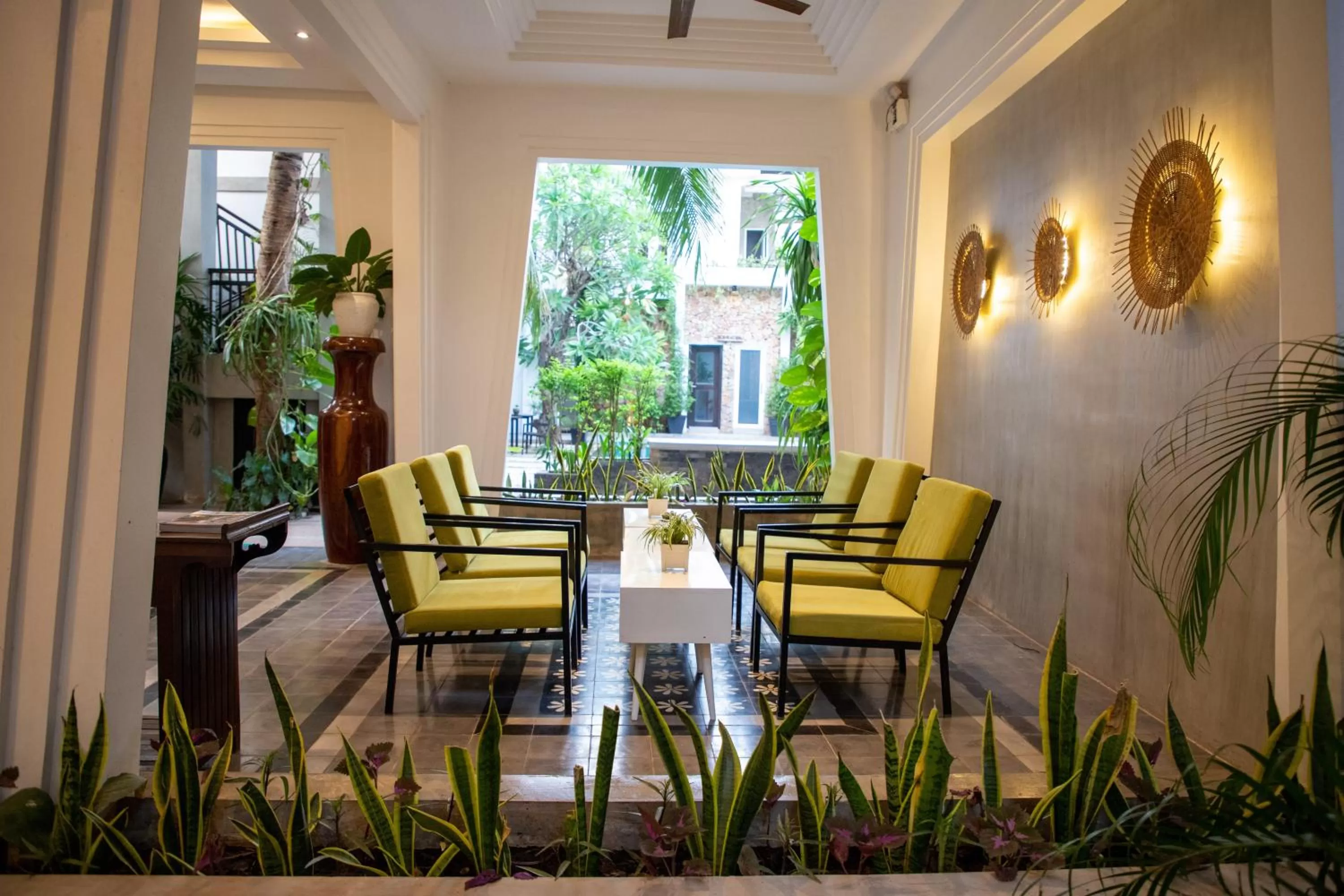 Seating area in Boutique Indochine d'Angkor