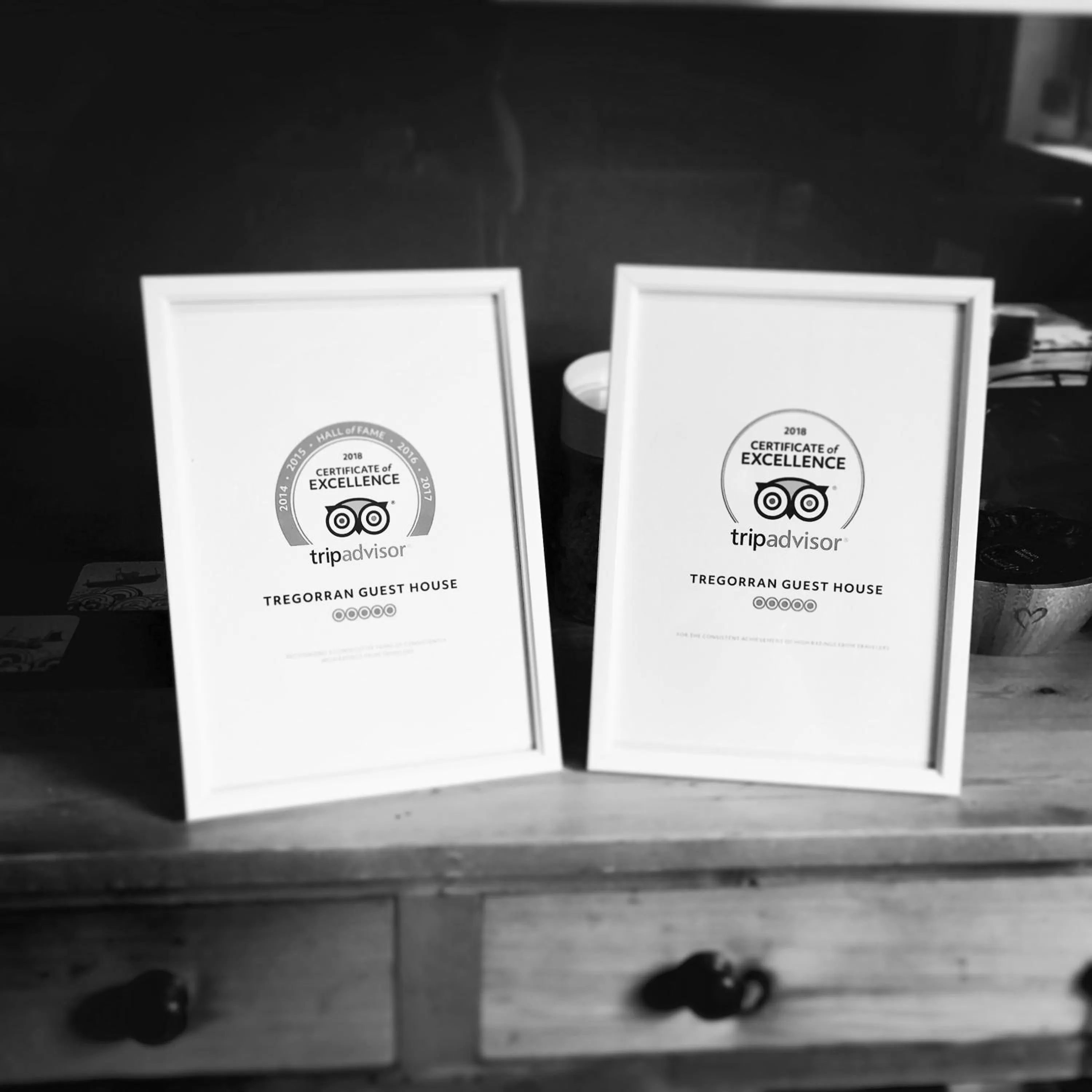 Certificate/Award, Logo/Certificate/Sign/Award in Tregorran Guest House Mevagissey