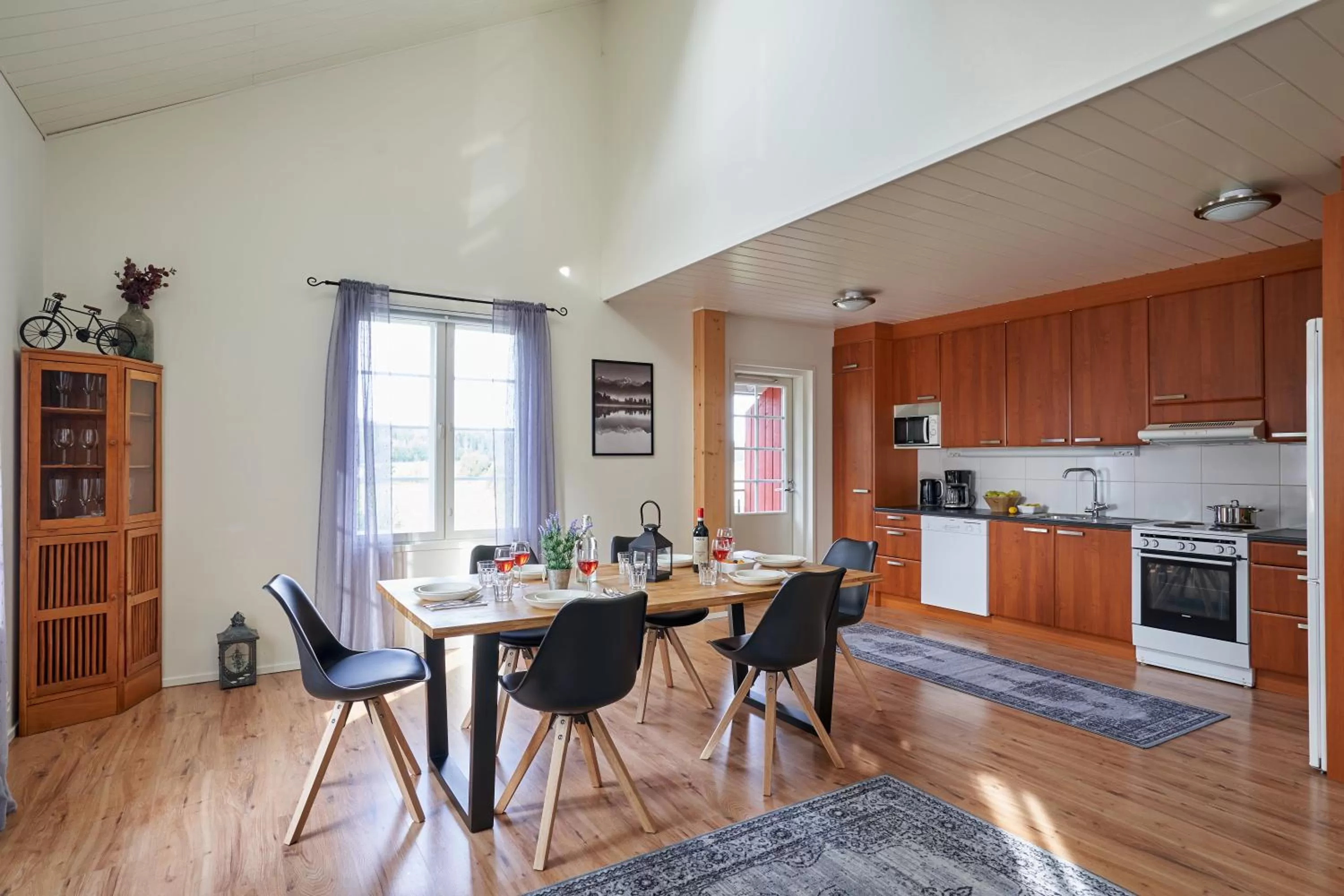 Kitchen or kitchenette in Hotel Villa Molnby