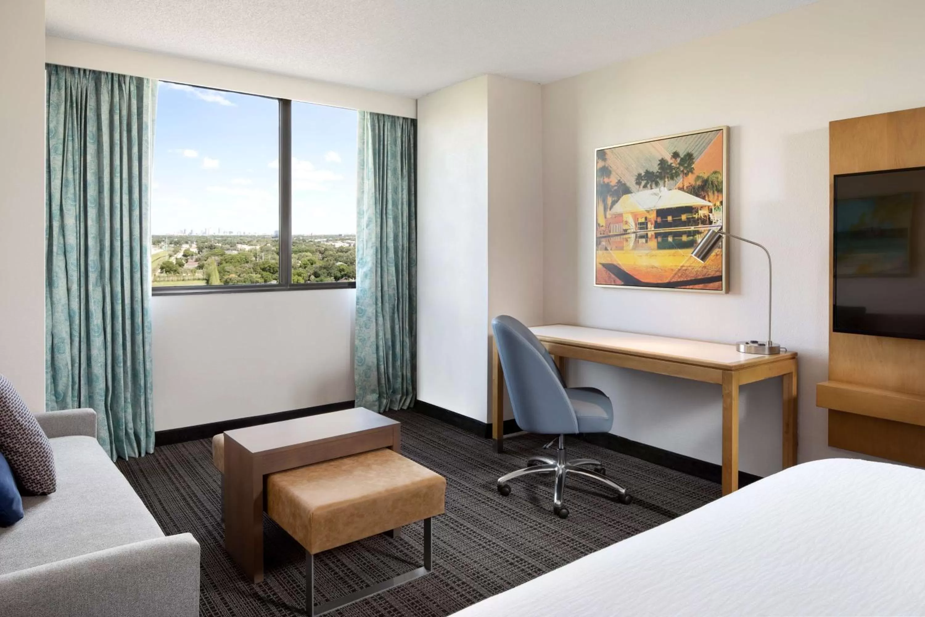 TV and multimedia, Bed in Embassy Suites by Hilton Tampa Airport Westshore