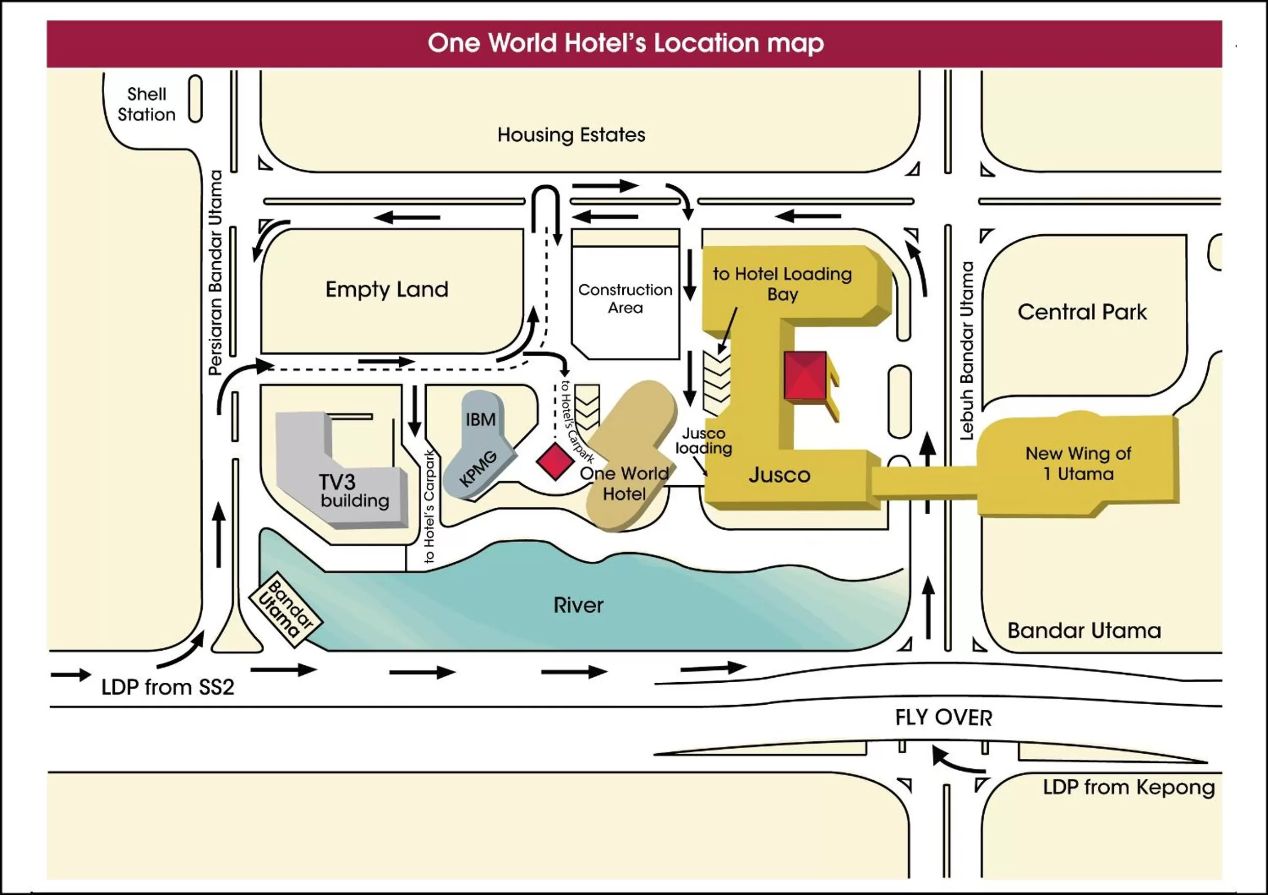 Location in One World Hotel