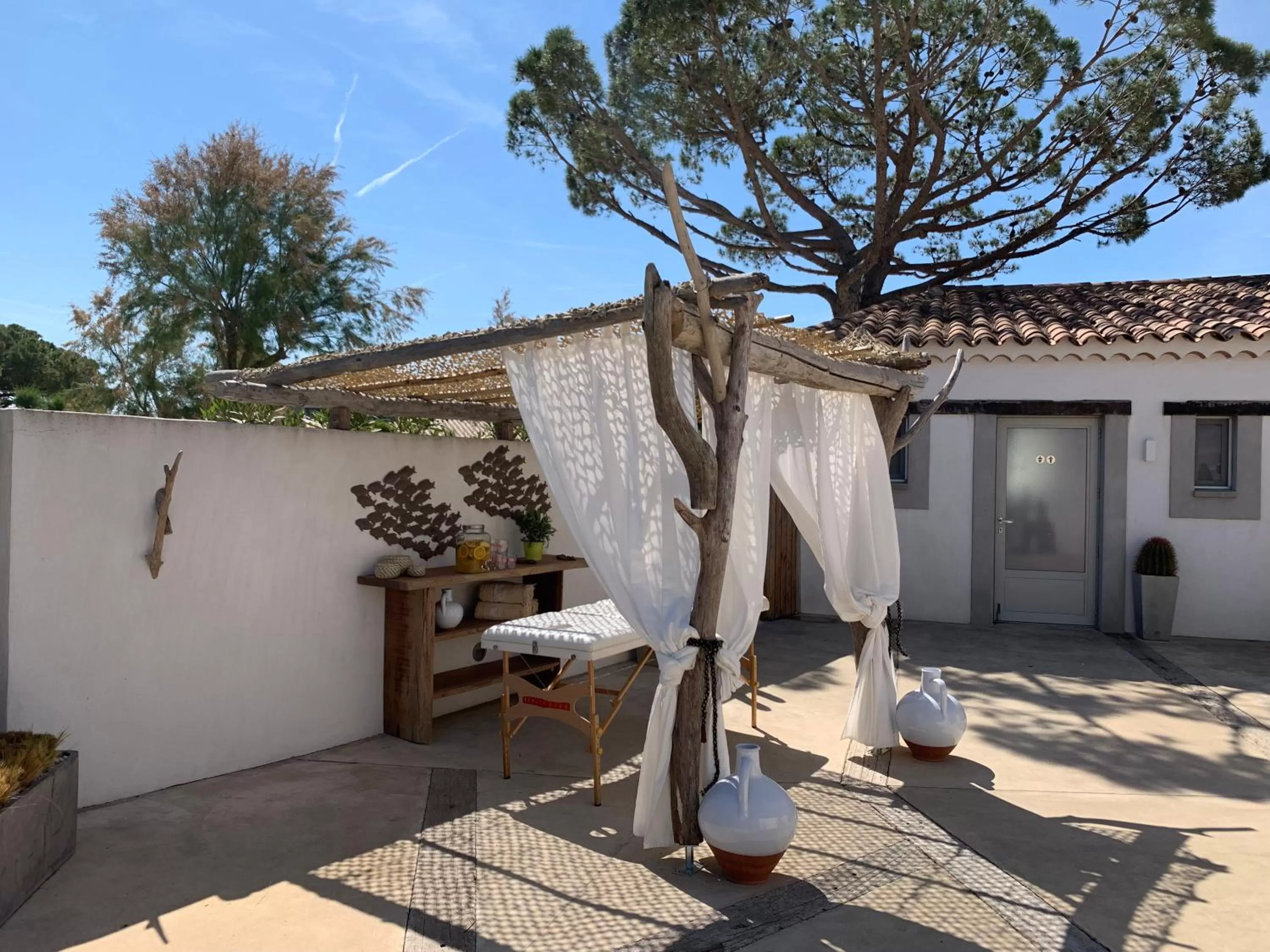 Patio in Lodge Sainte Helene Adult only