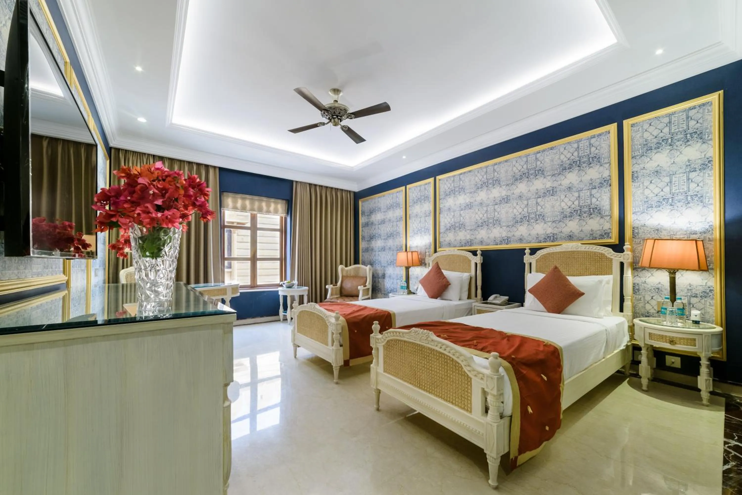 Photo of the whole room, Bed in Fort Rajwada,Jaisalmer