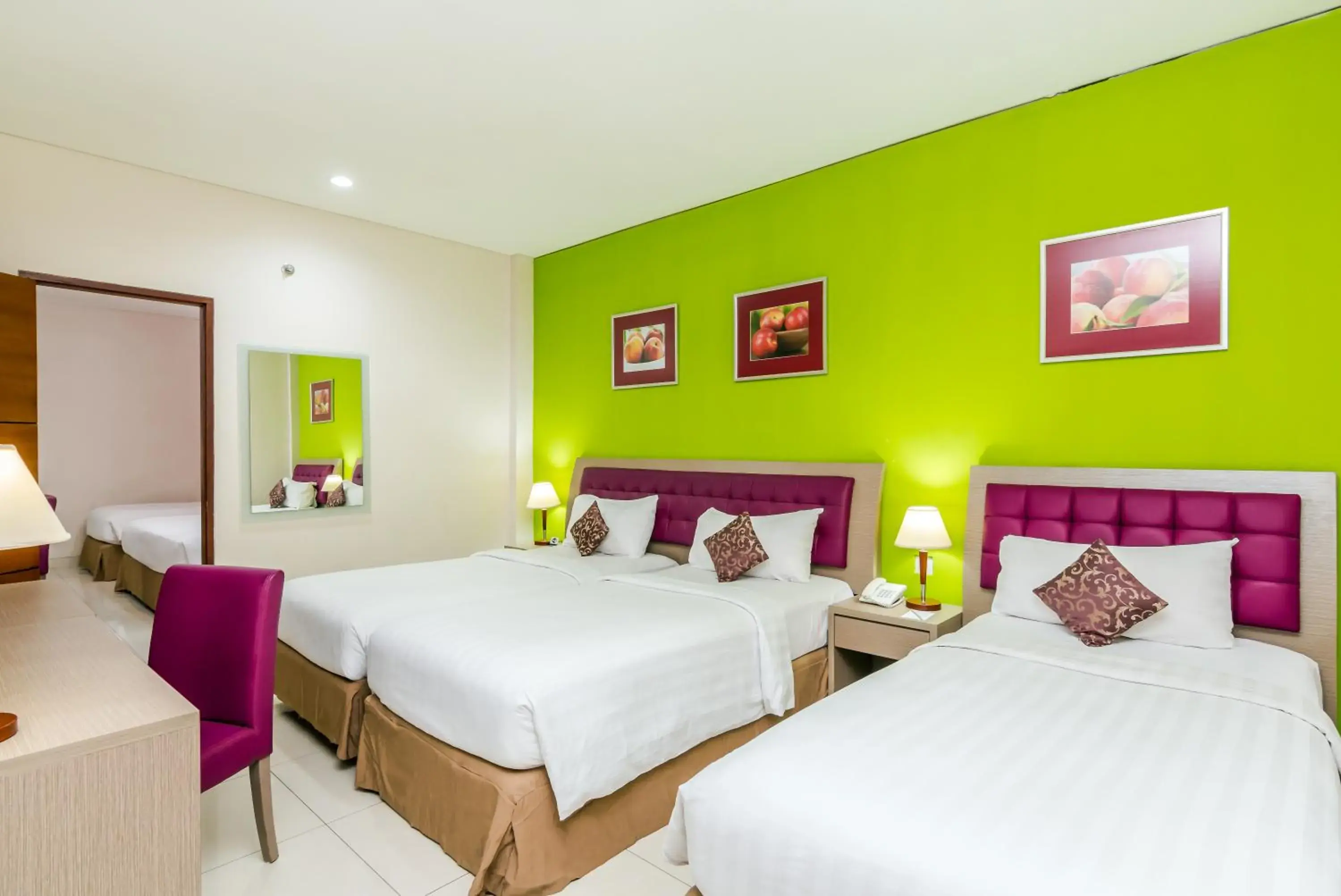 Connecting Triple Room (No Window) in Kuta Central Park Hotel Connecting Triple Room (No Window) in Kuta Central Park Hotel