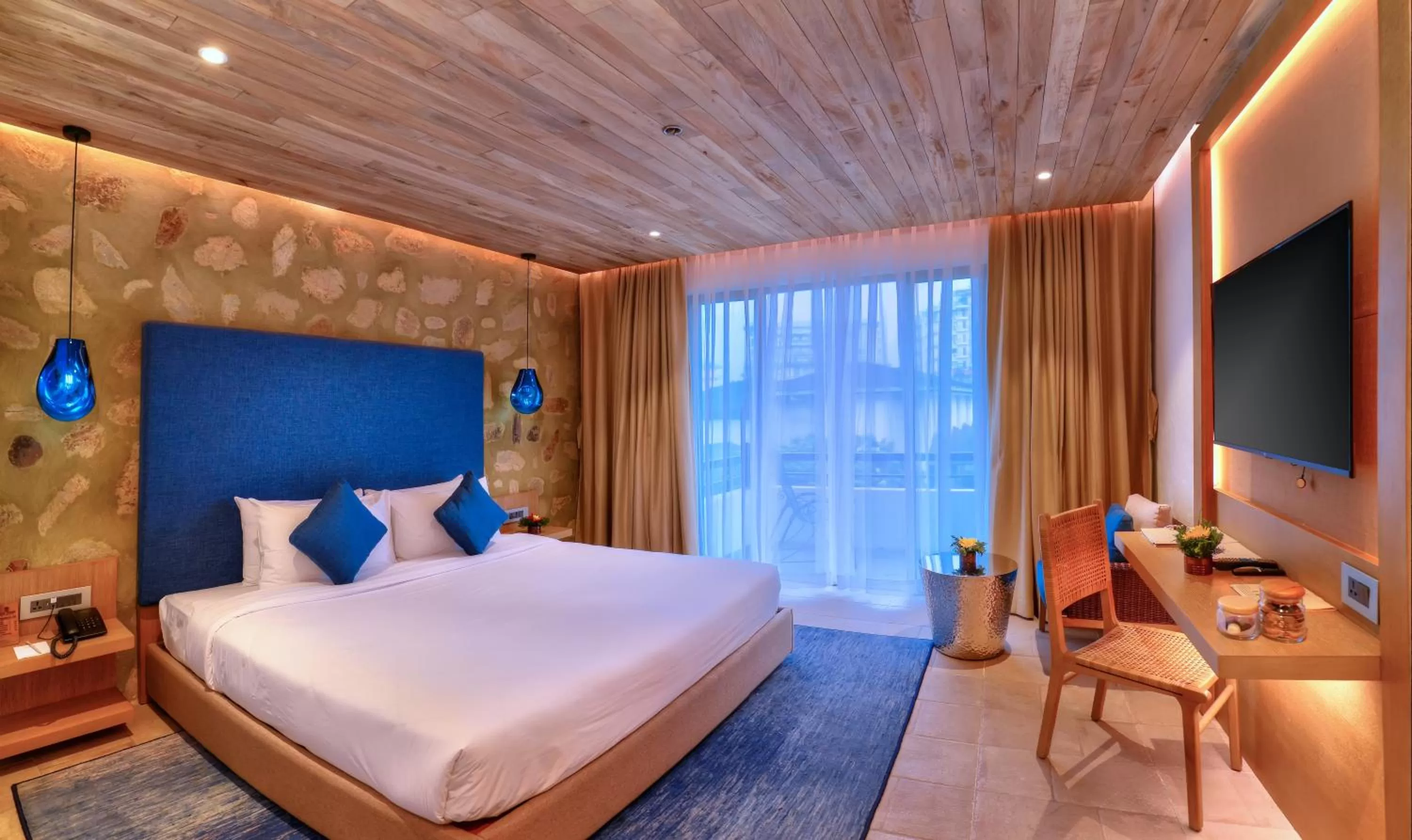 Bed in Hotel Barahi Pokhara